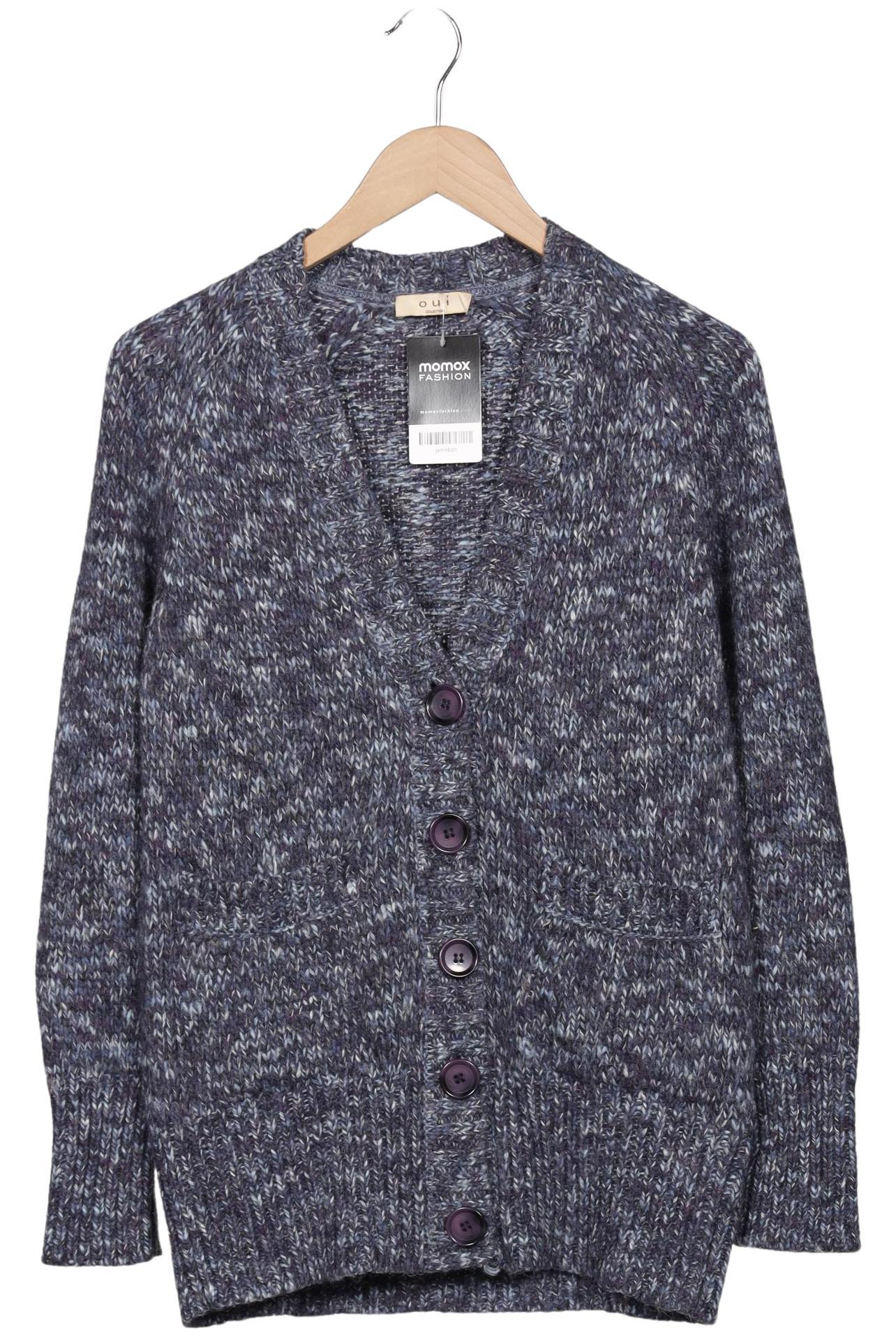 

Oui Damen Strickjacke, blau, Gr. 38