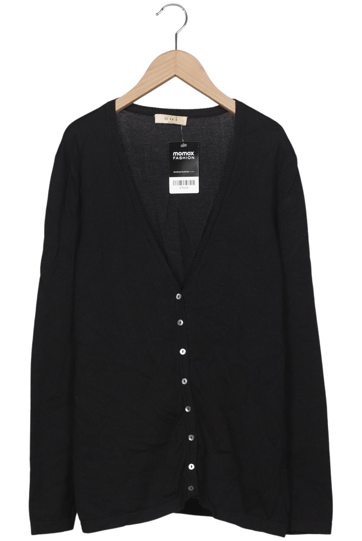 

Oui Damen Strickjacke, schwarz, Gr. 44