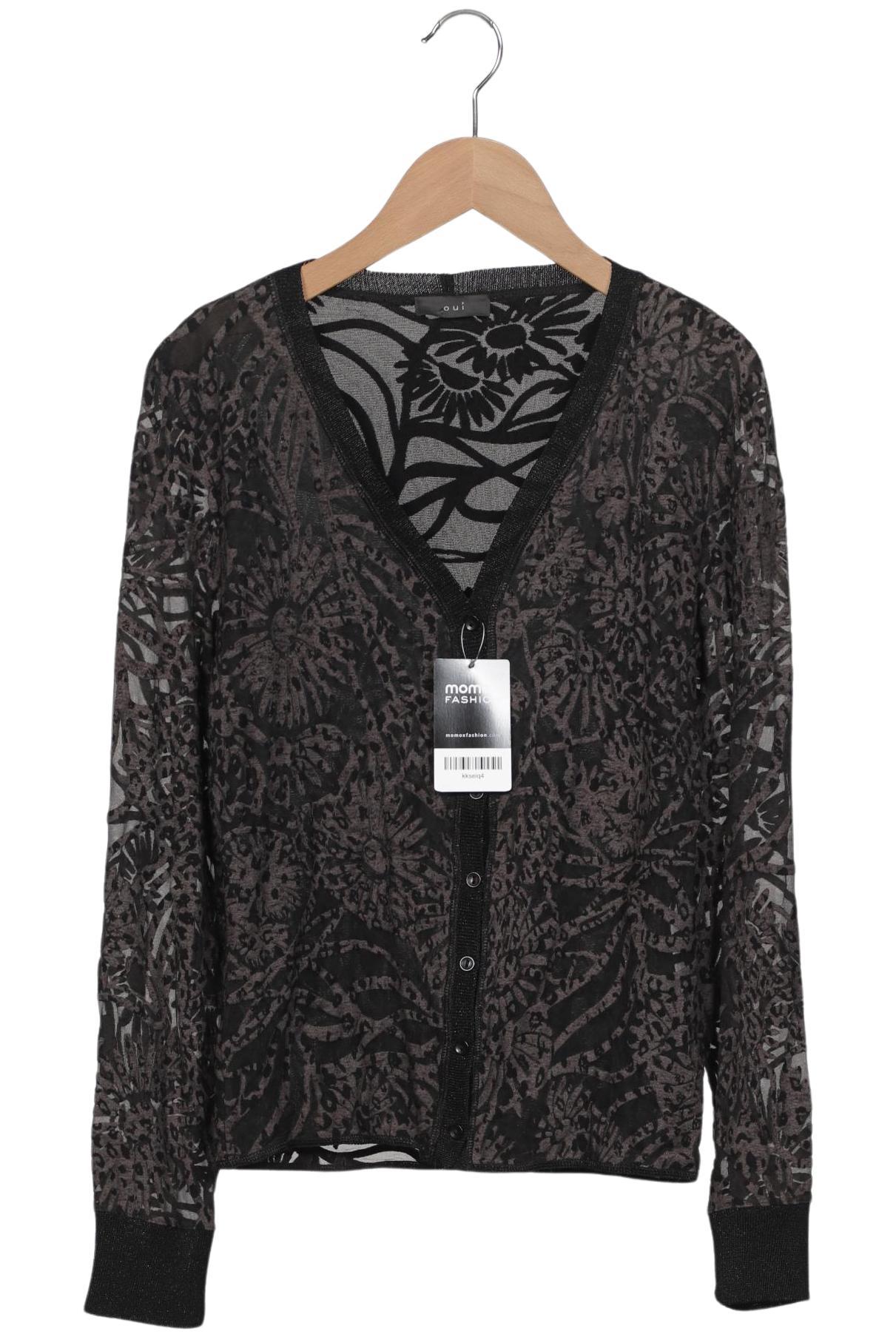 

Oui Damen Strickjacke, schwarz, Gr. 36