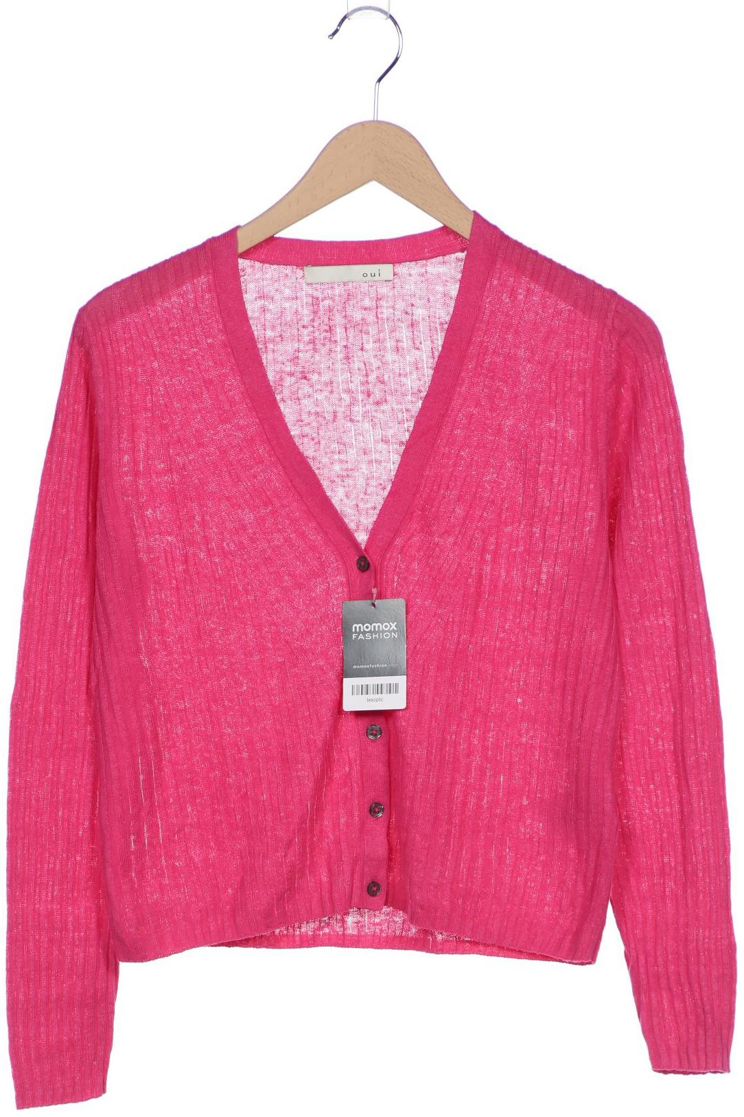 

Oui Damen Strickjacke, pink, Gr. 36
