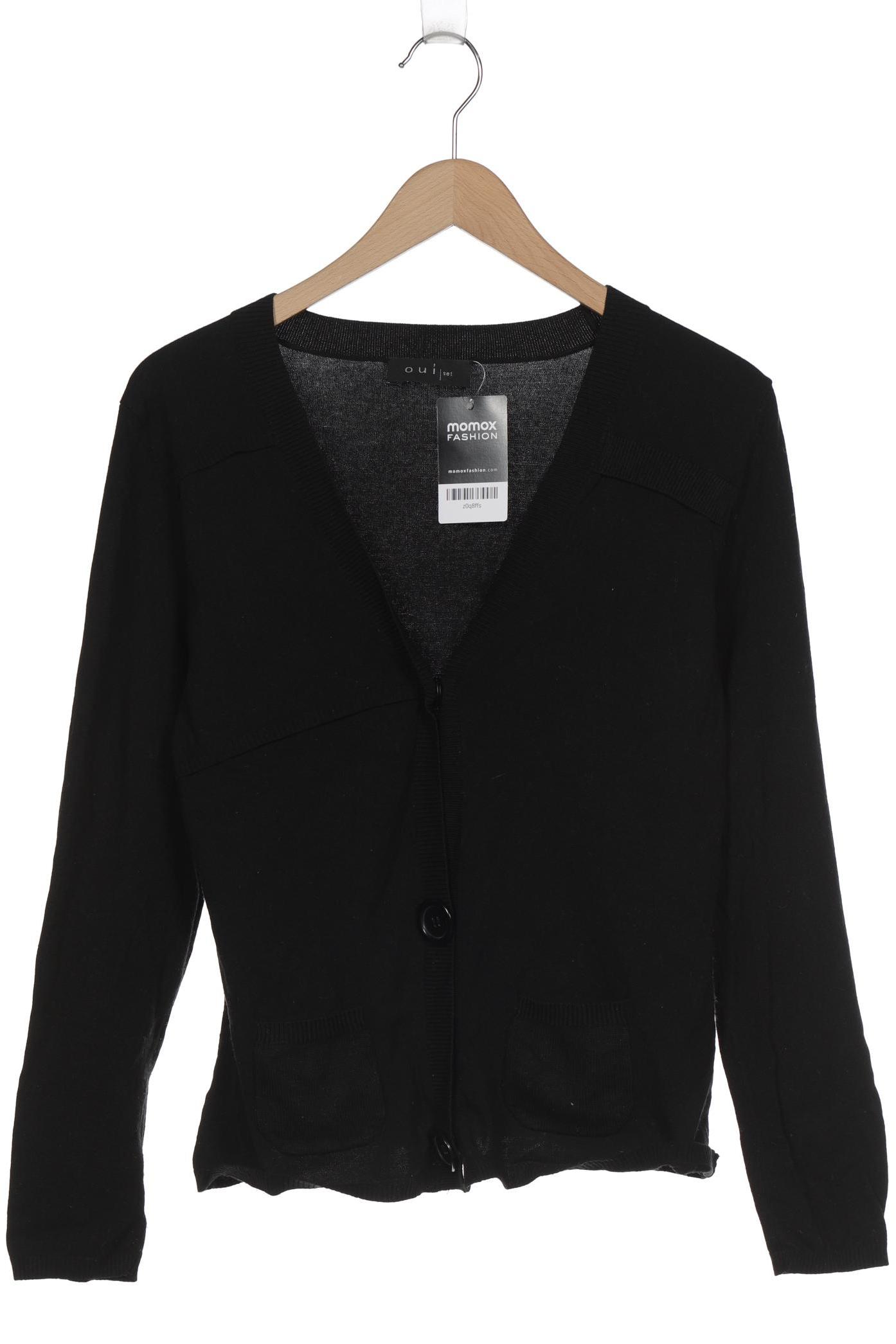 

Oui Damen Strickjacke, schwarz
