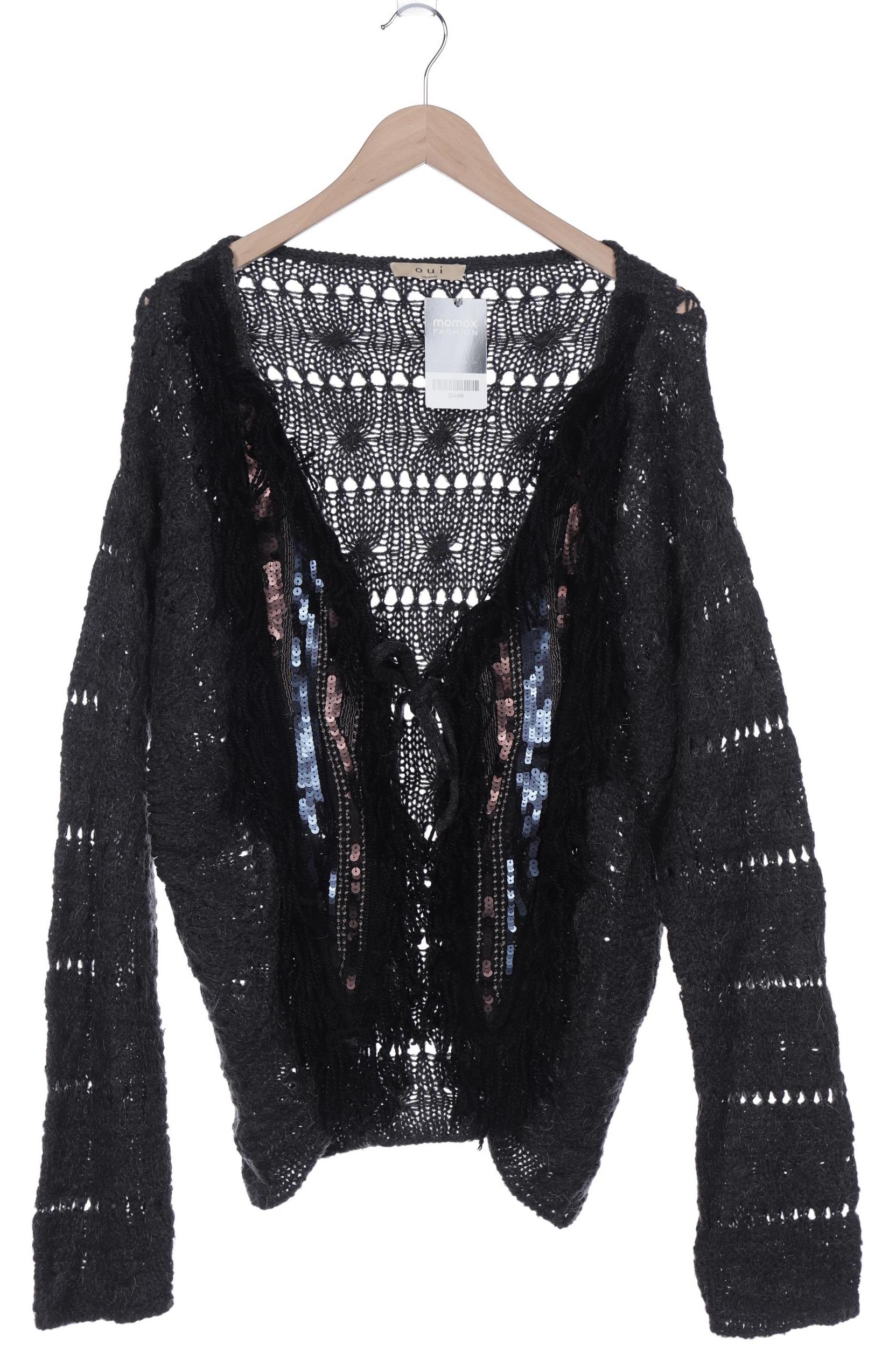 

Oui Damen Strickjacke, grau, Gr. 44