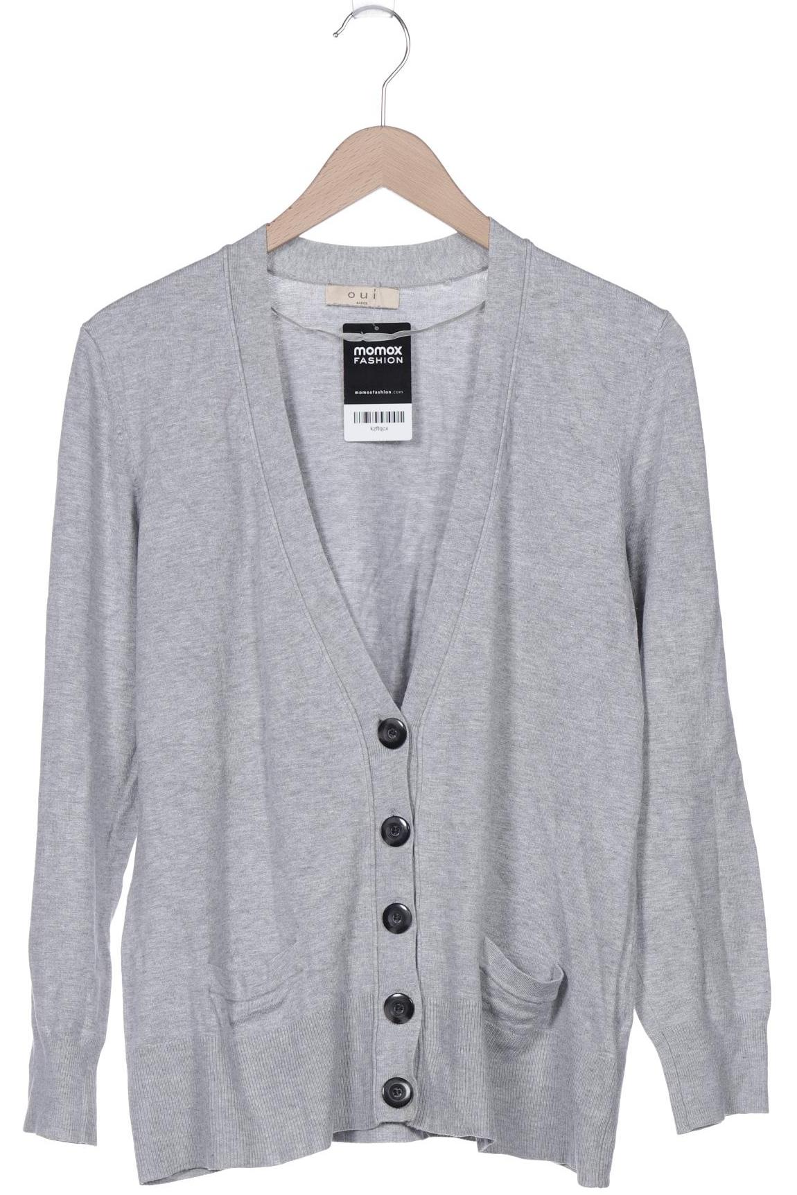 

Oui Damen Strickjacke, grau, Gr. 42