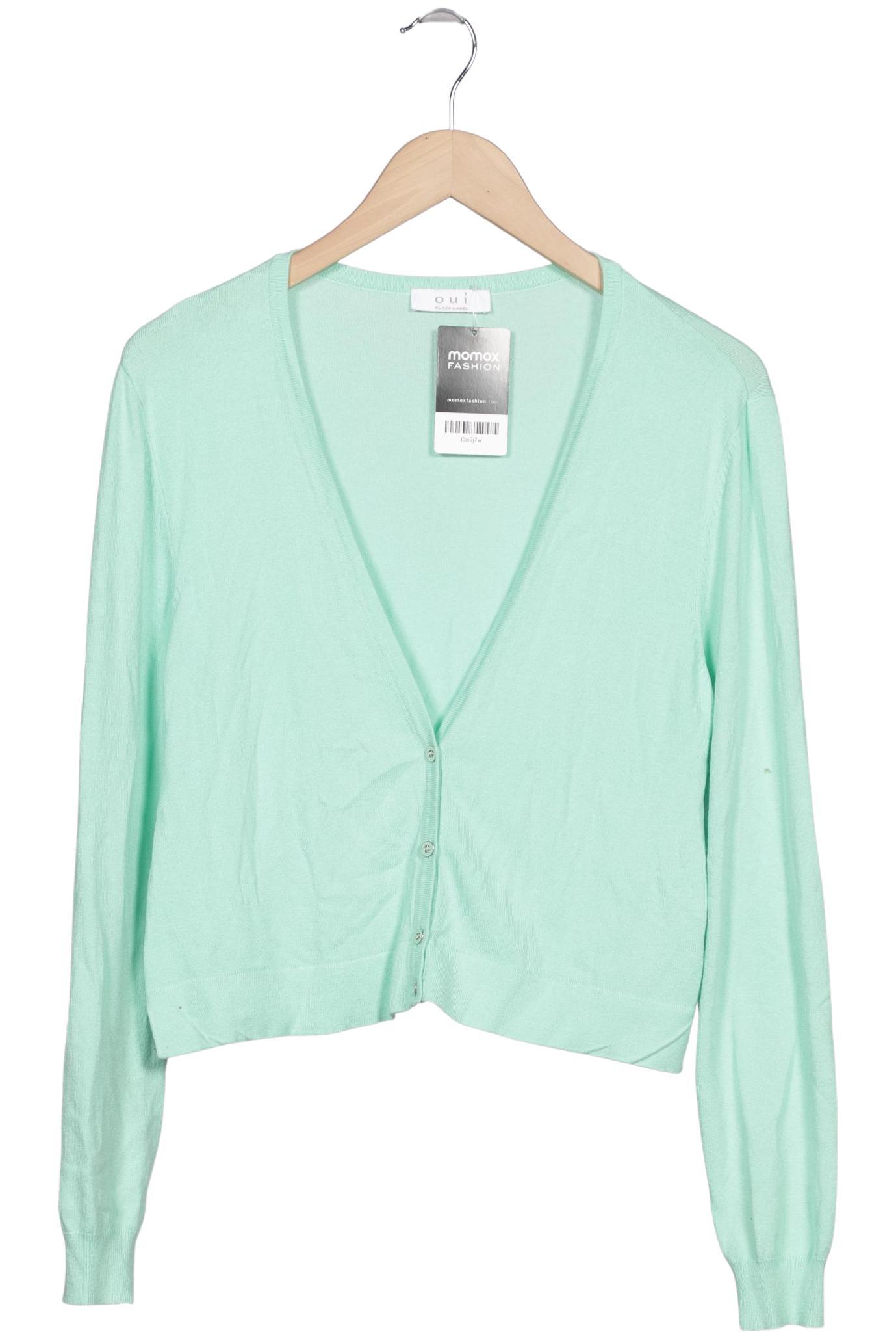 

Oui Damen Strickjacke, grün, Gr. 40