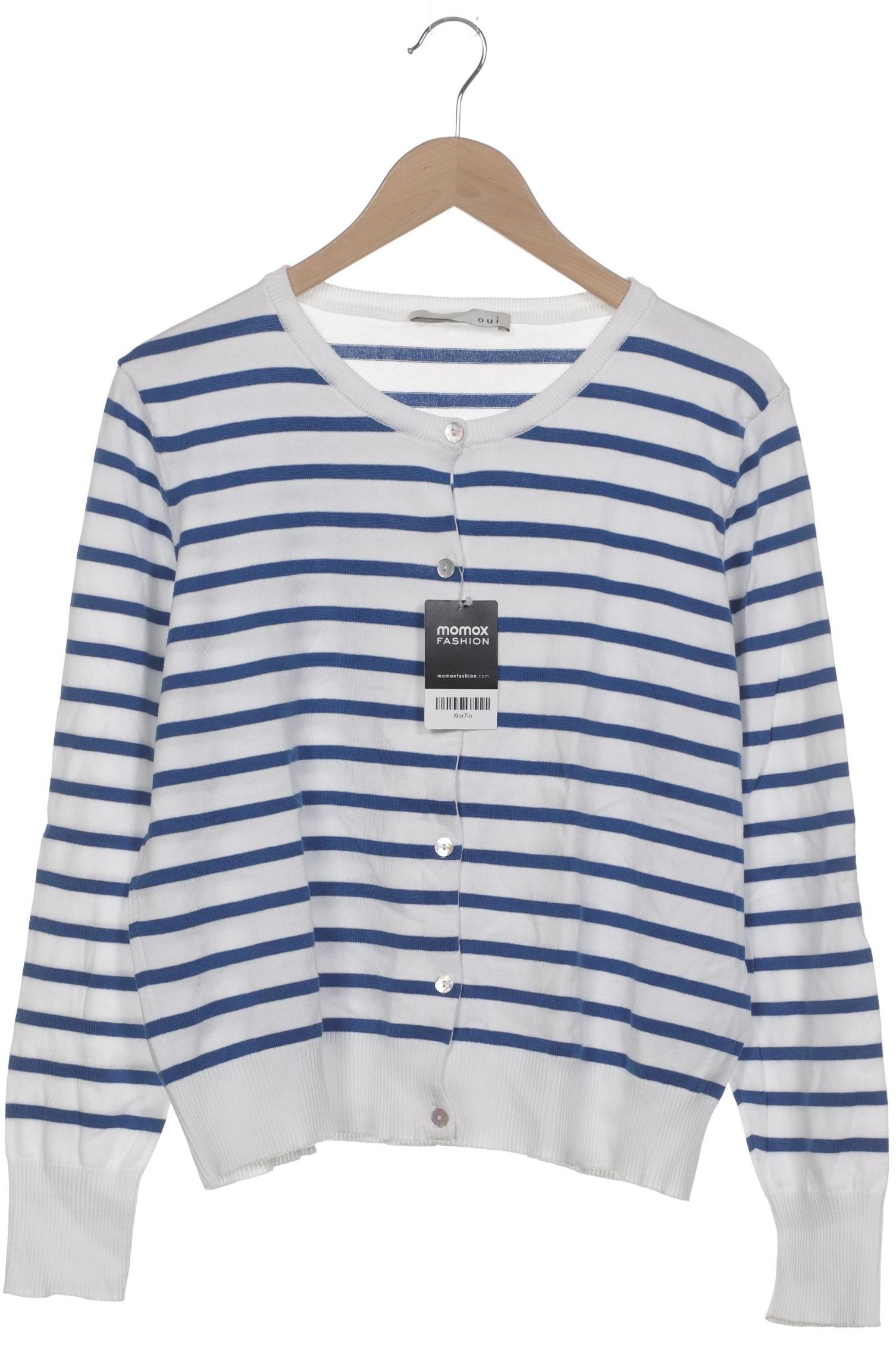 

Oui Damen Strickjacke, weiß, Gr. 44