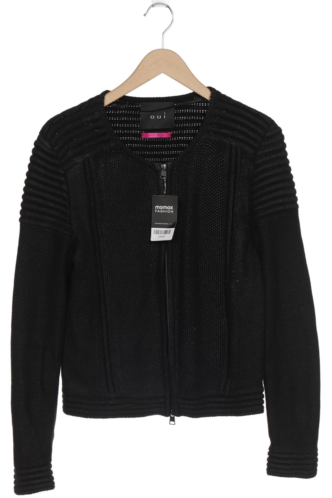 

Oui Damen Strickjacke, schwarz
