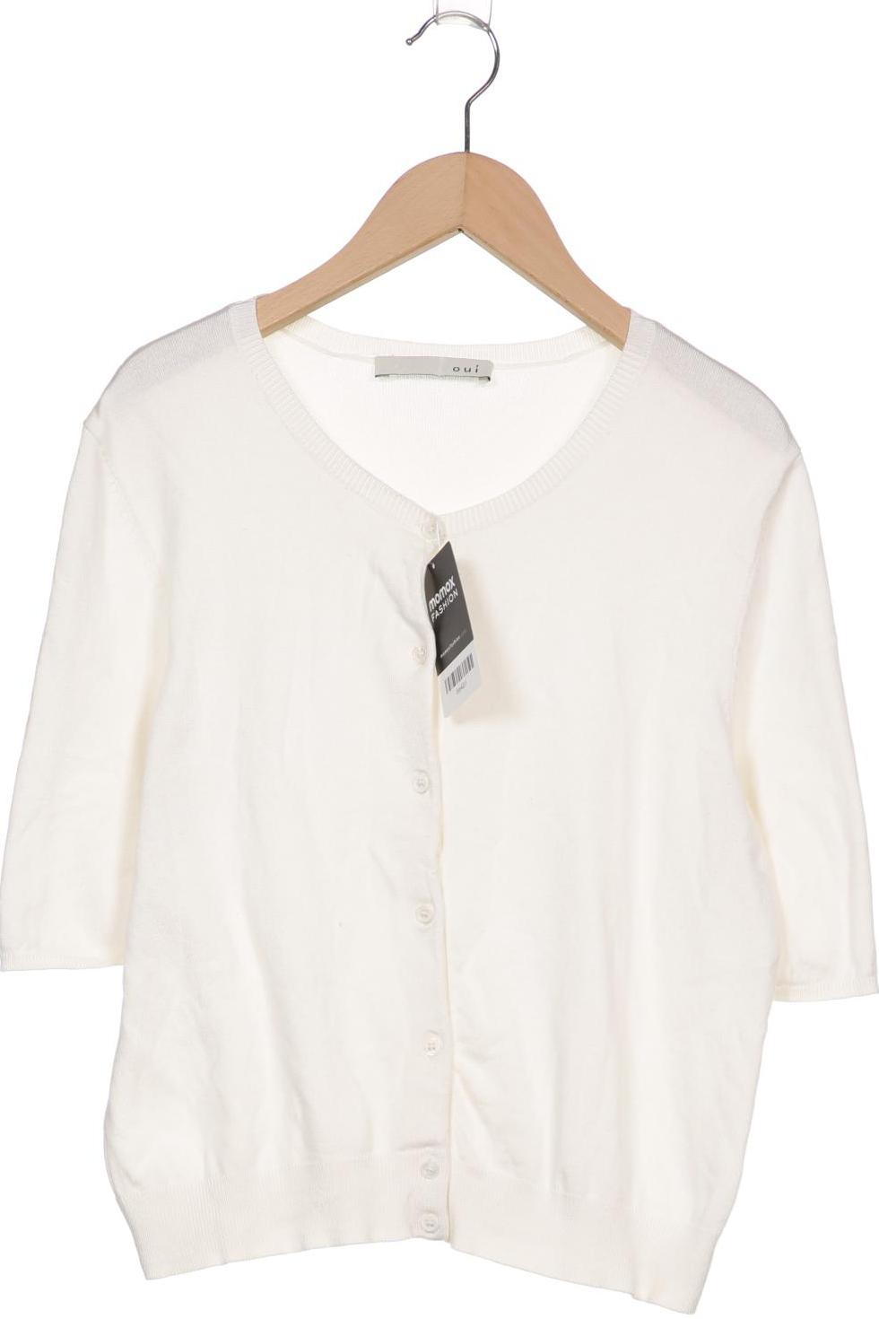 

Oui Damen Strickjacke, cremeweiß, Gr. 38