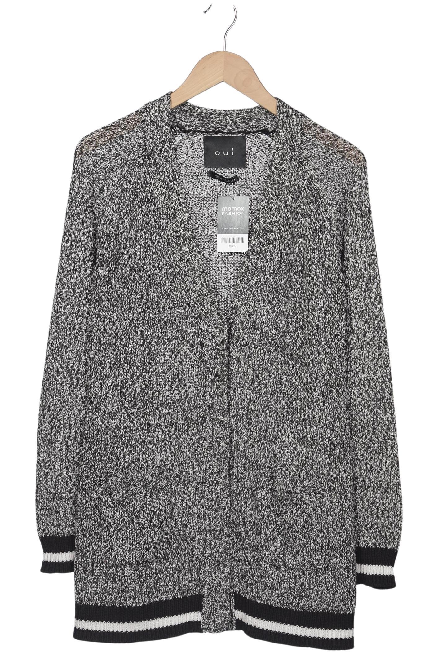 

Oui Damen Strickjacke, schwarz, Gr. 38