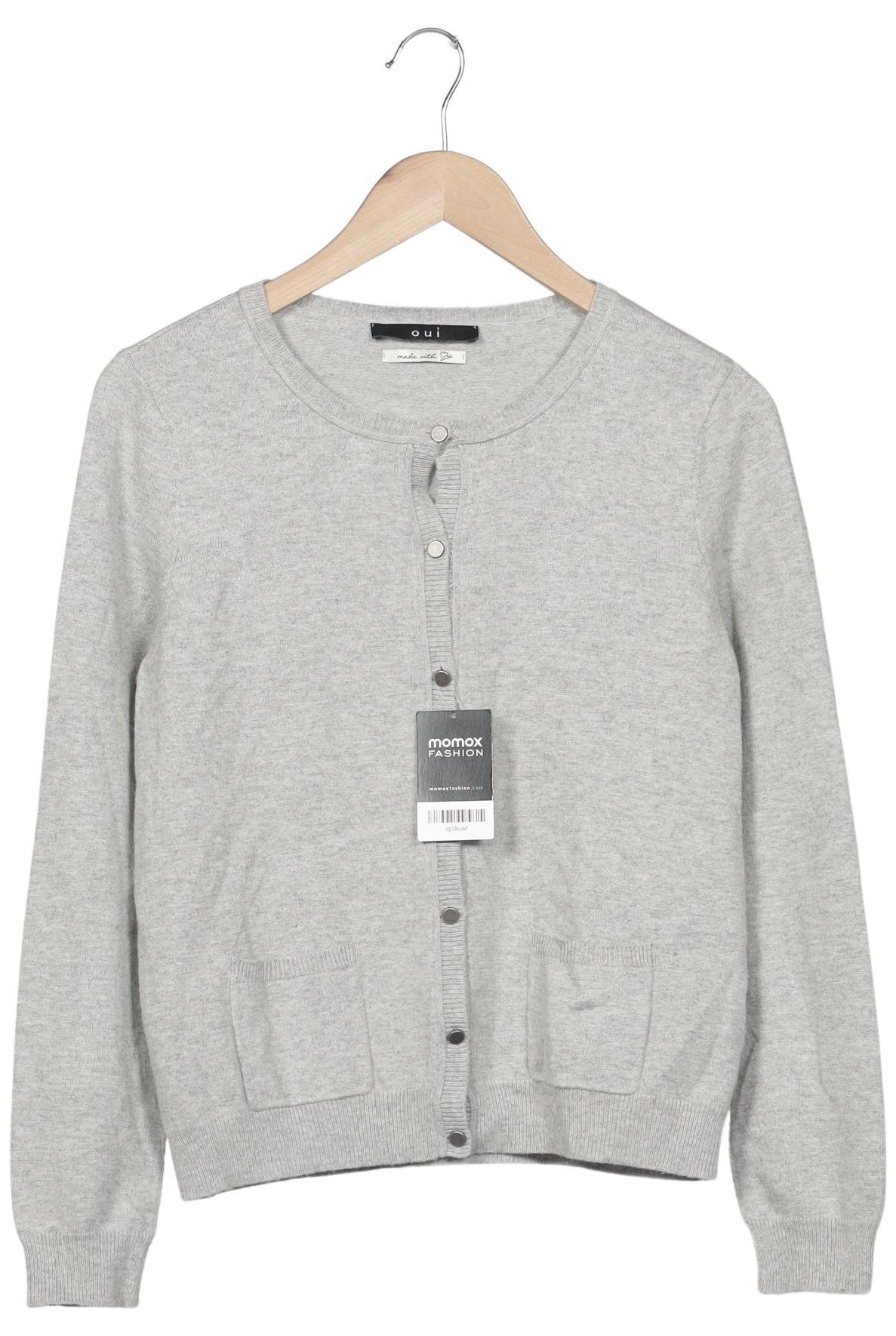 

Oui Damen Strickjacke, grau, Gr. 36