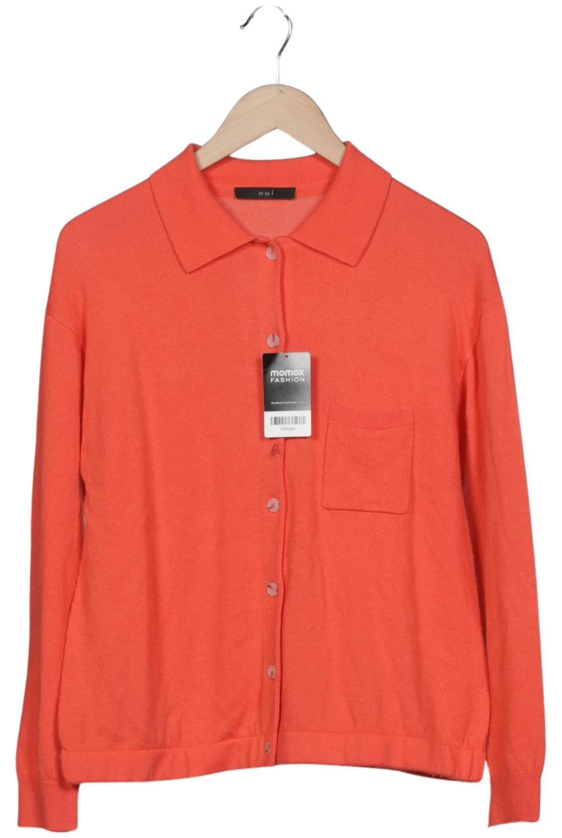 

Oui Damen Strickjacke, orange, Gr. 38