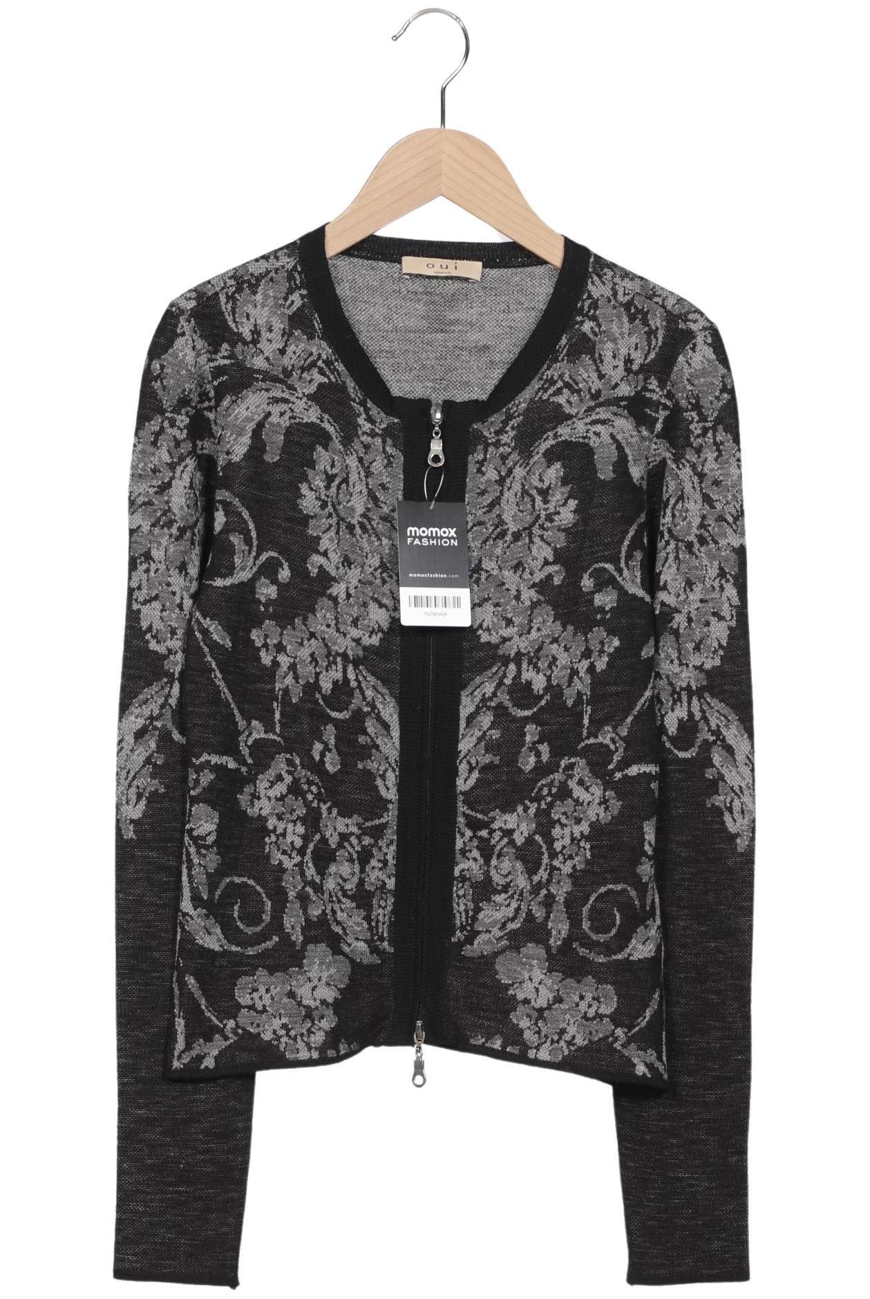 

Oui Damen Strickjacke, schwarz, Gr. 34