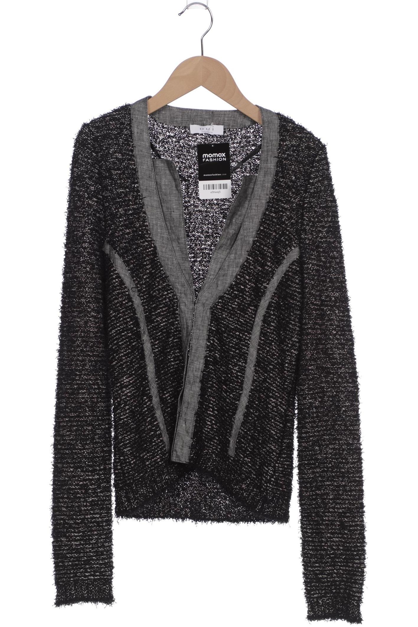 

Oui Damen Strickjacke, schwarz, Gr. 36