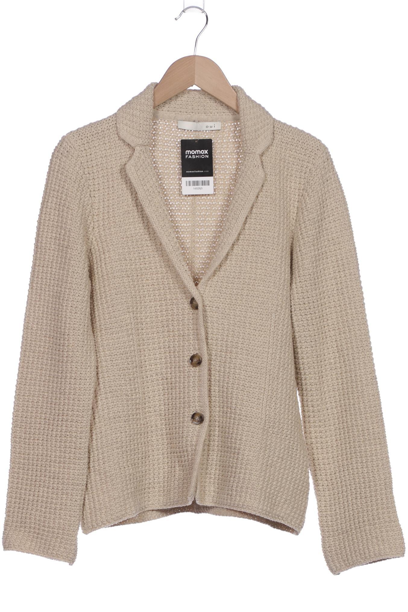 

Oui Damen Strickjacke, beige, Gr. 40