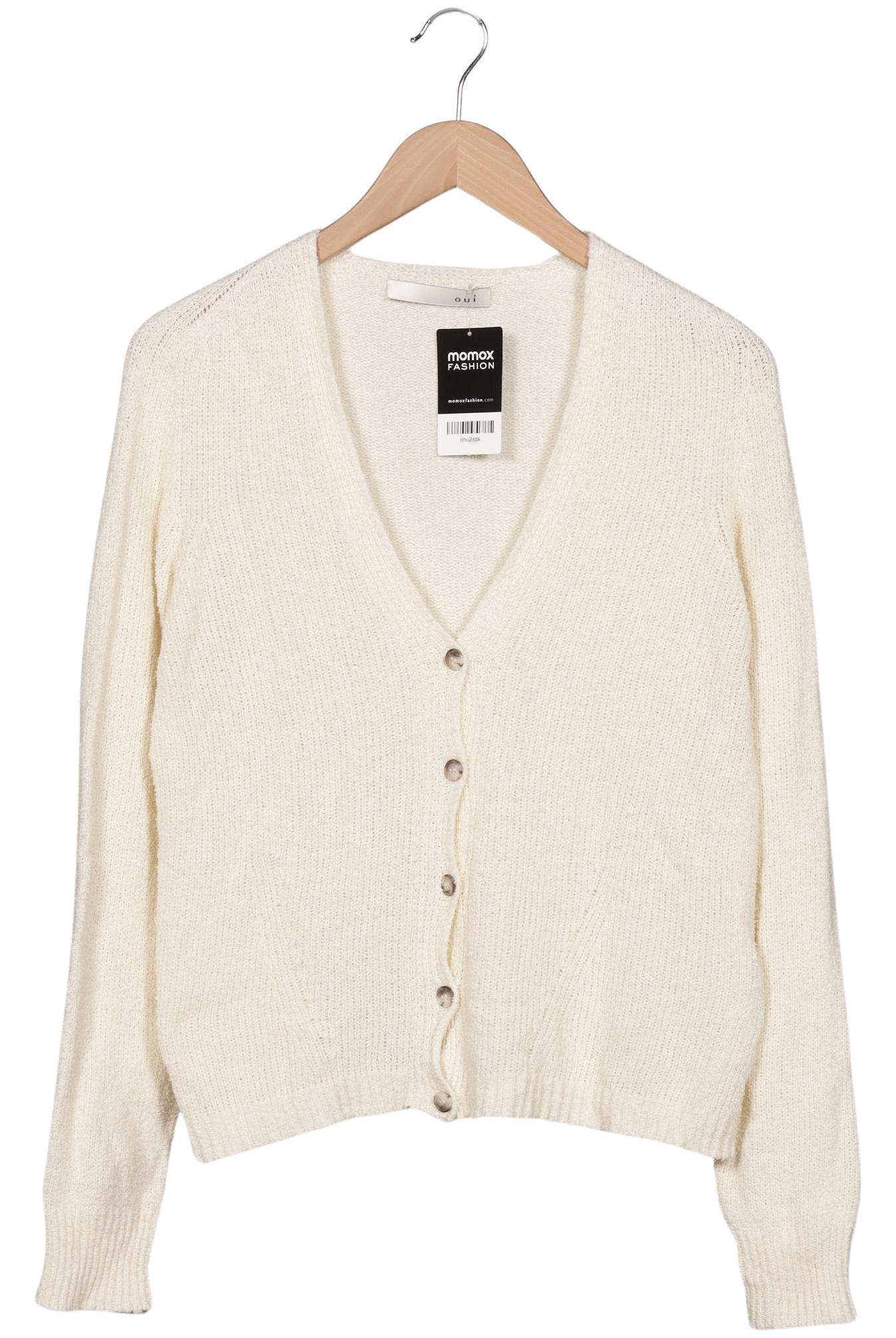 

Oui Damen Strickjacke, cremeweiß, Gr. 38