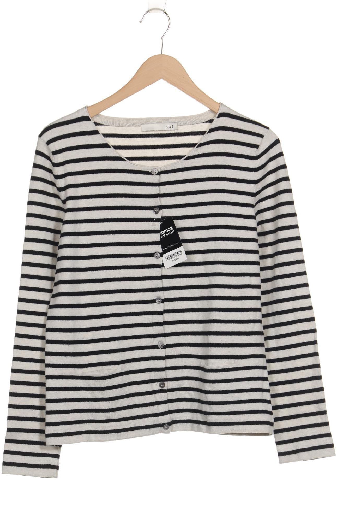 

Oui Damen Strickjacke, grau, Gr. 42