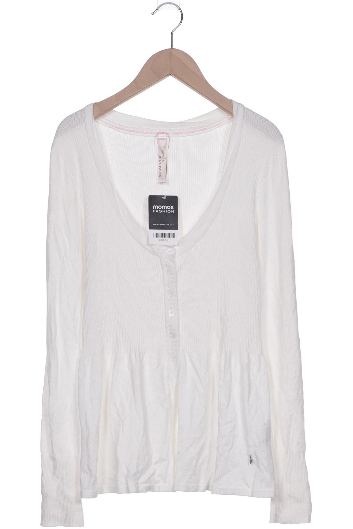 

Oui Damen Strickjacke, weiß, Gr. 40