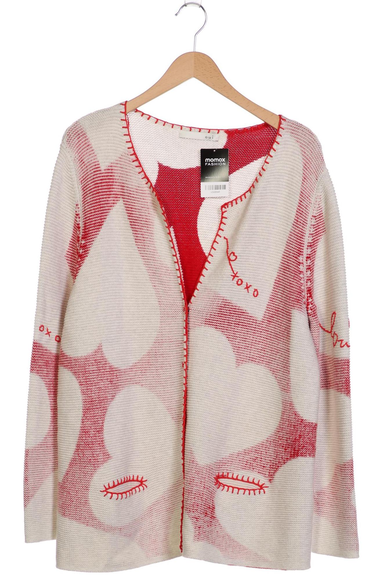 

Oui Damen Strickjacke, rot, Gr. 46