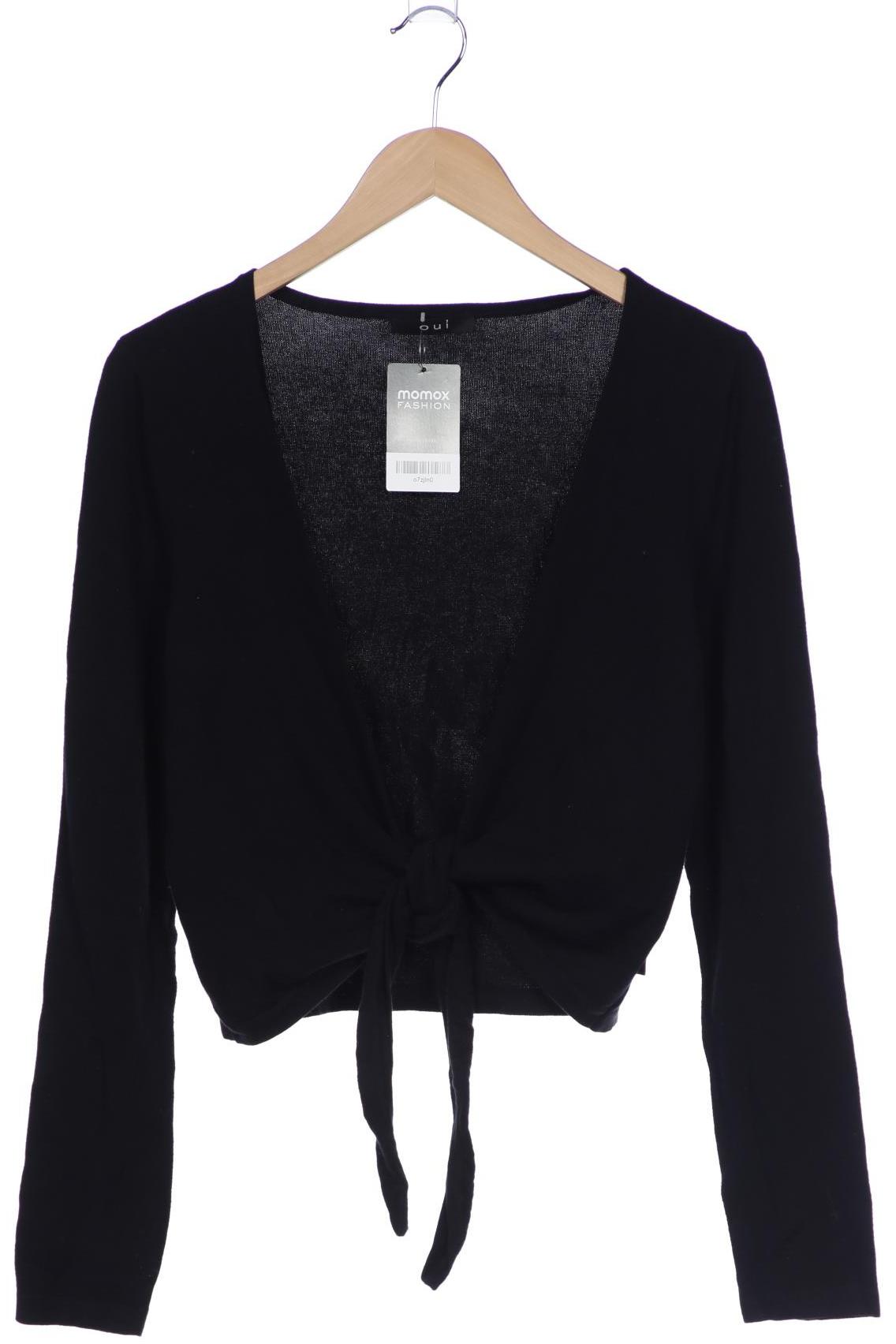 

Oui Damen Strickjacke, schwarz, Gr. 38