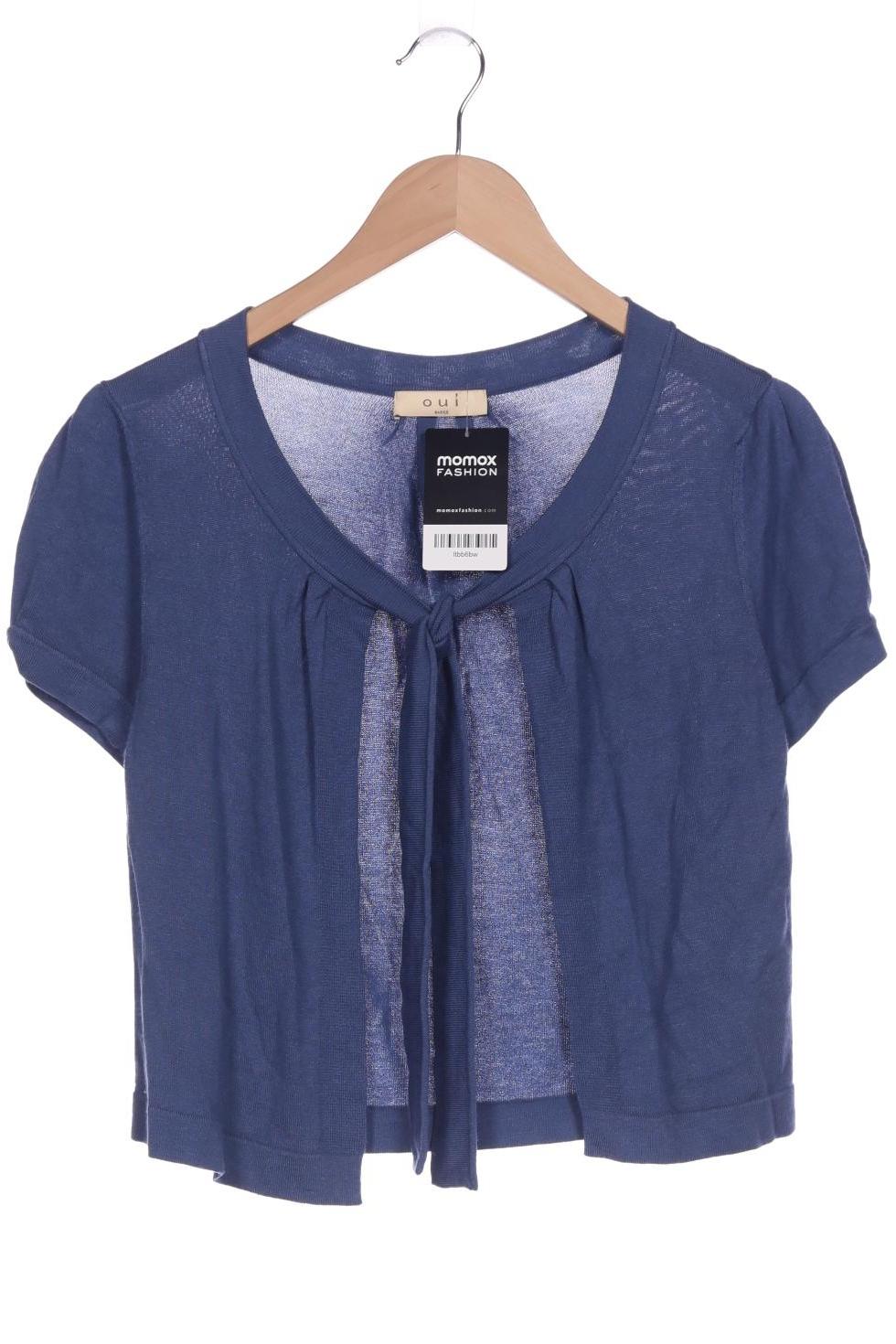 

Oui Damen Strickjacke, blau, Gr. 36