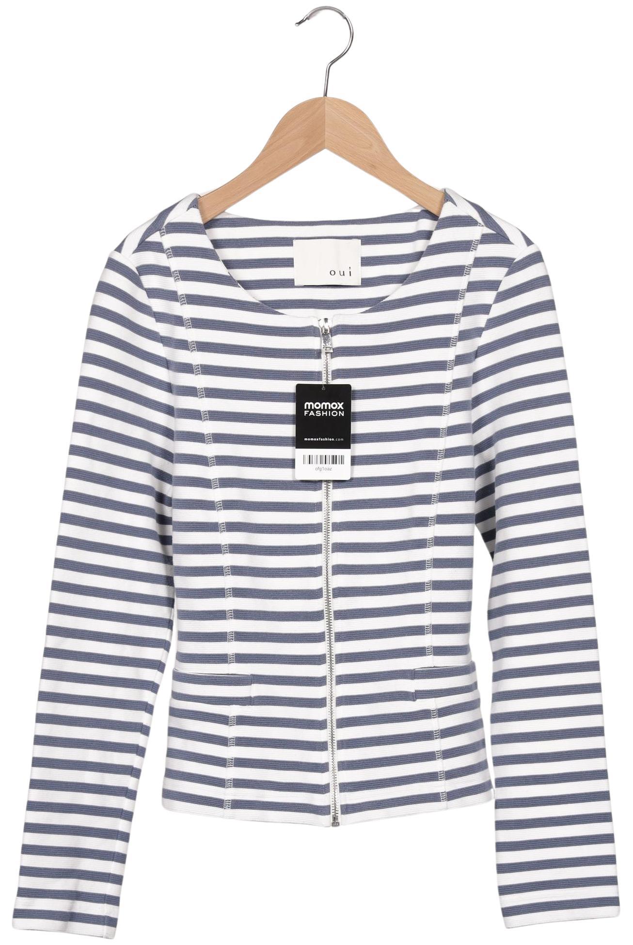 

Oui Damen Strickjacke, blau, Gr. 40
