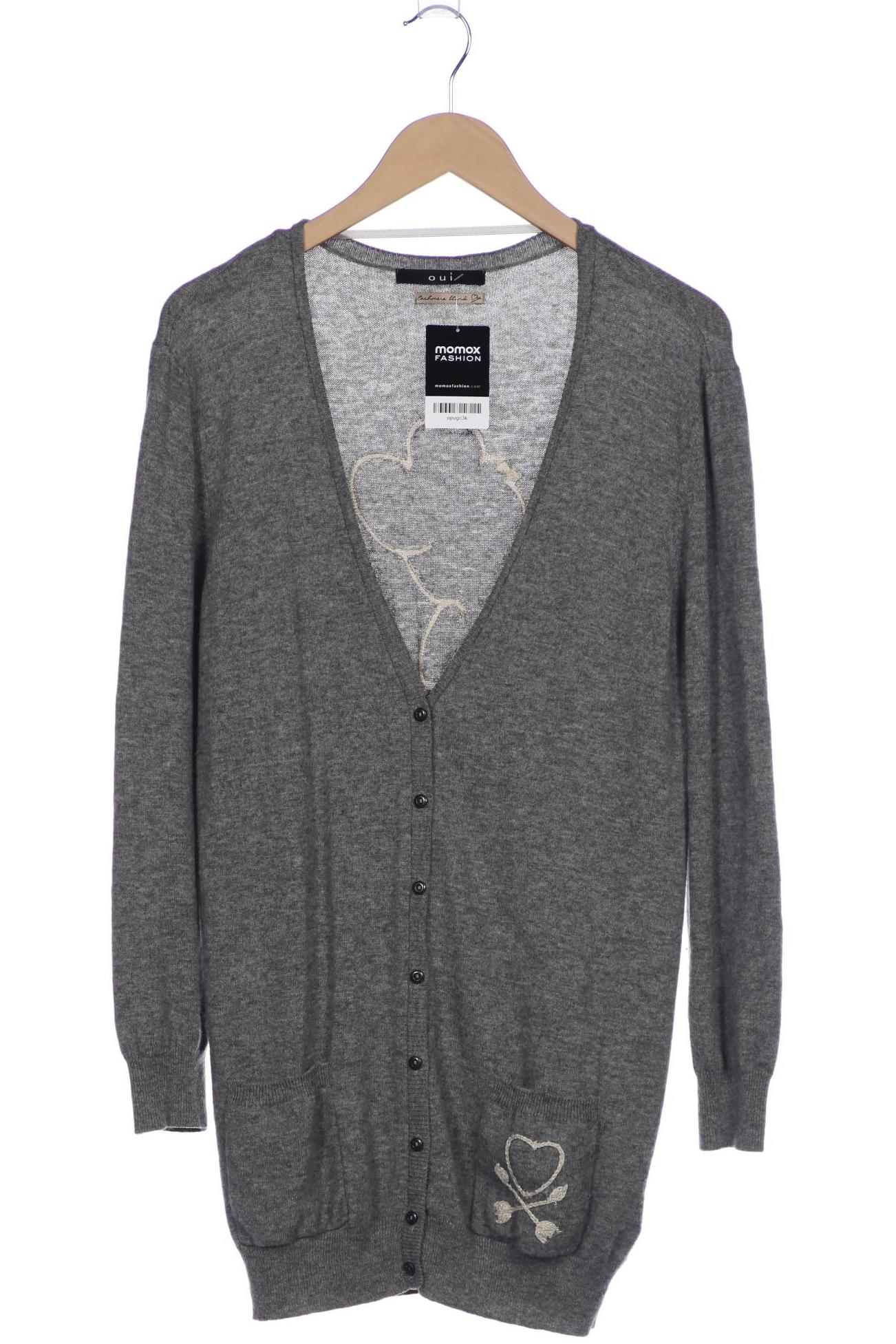

Oui Damen Strickjacke, grau, Gr. 42