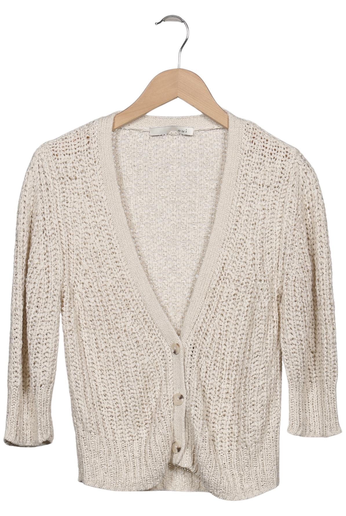 

Oui Damen Strickjacke, beige, Gr. 36