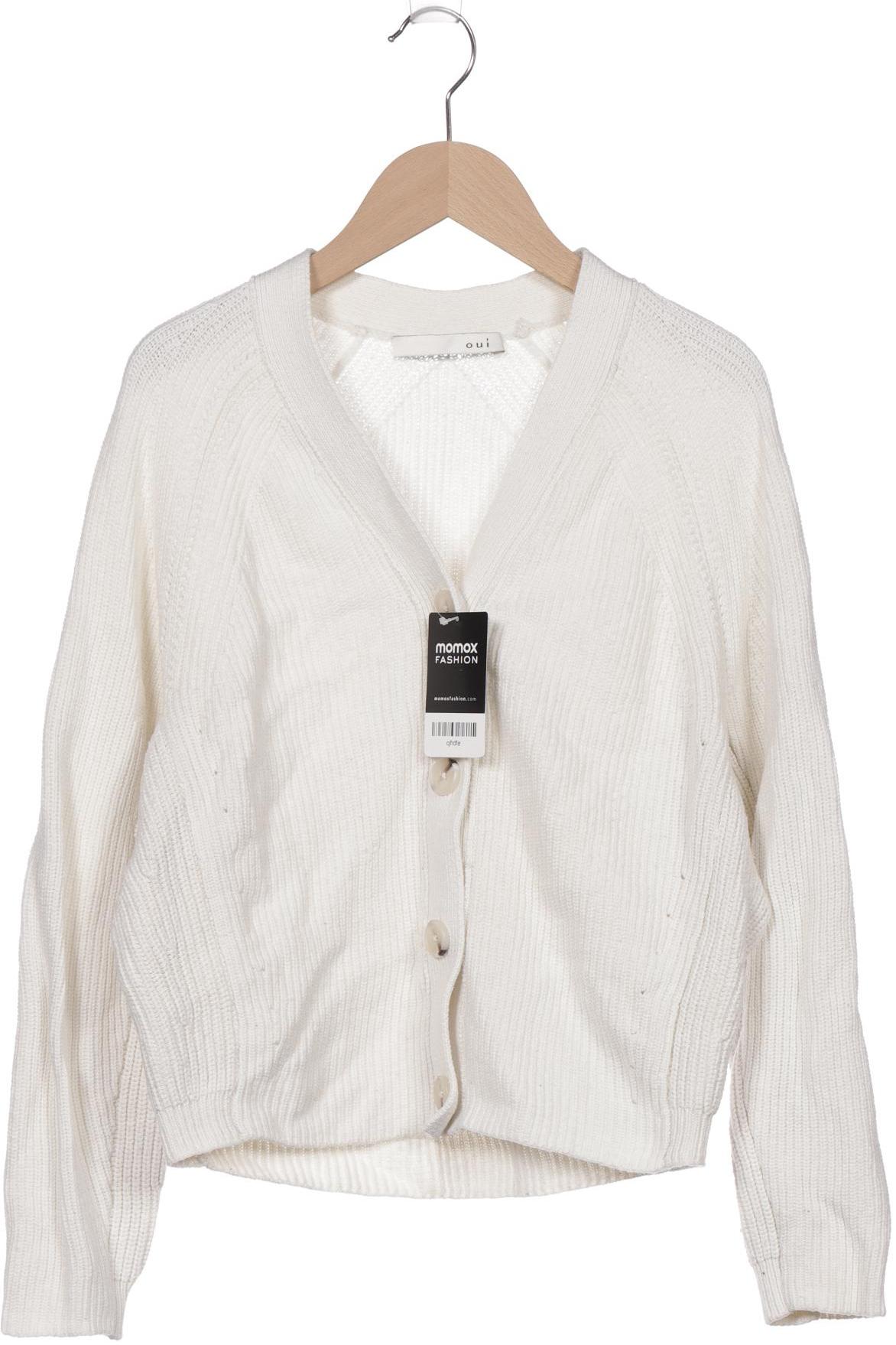 

Oui Damen Strickjacke, cremeweiß, Gr. 34