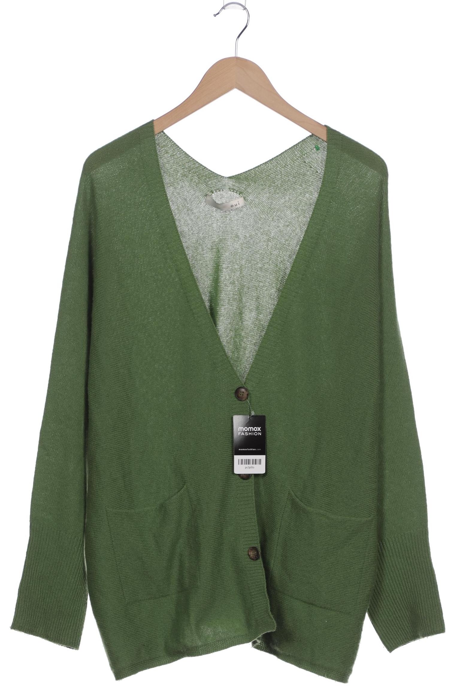 

Oui Damen Strickjacke, grün, Gr. 46