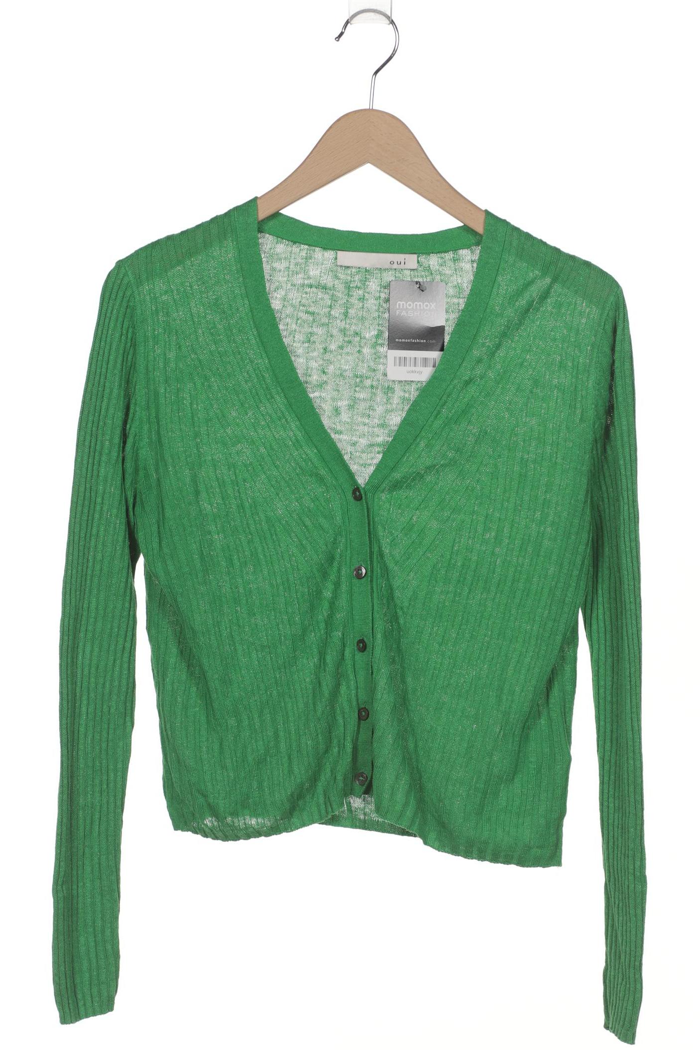 

Oui Damen Strickjacke, grün, Gr. 36