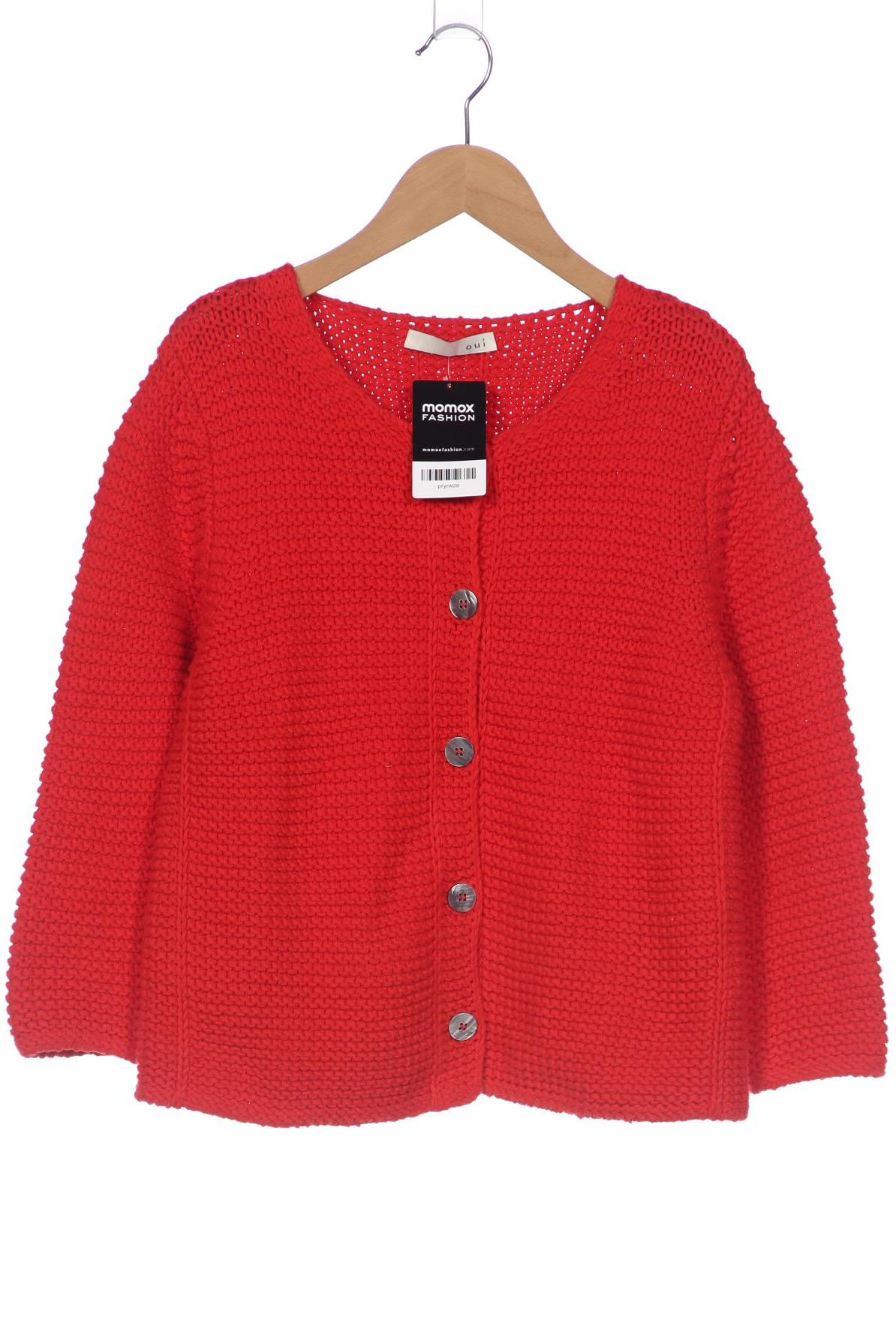 

Oui Damen Strickjacke, rot, Gr. 38