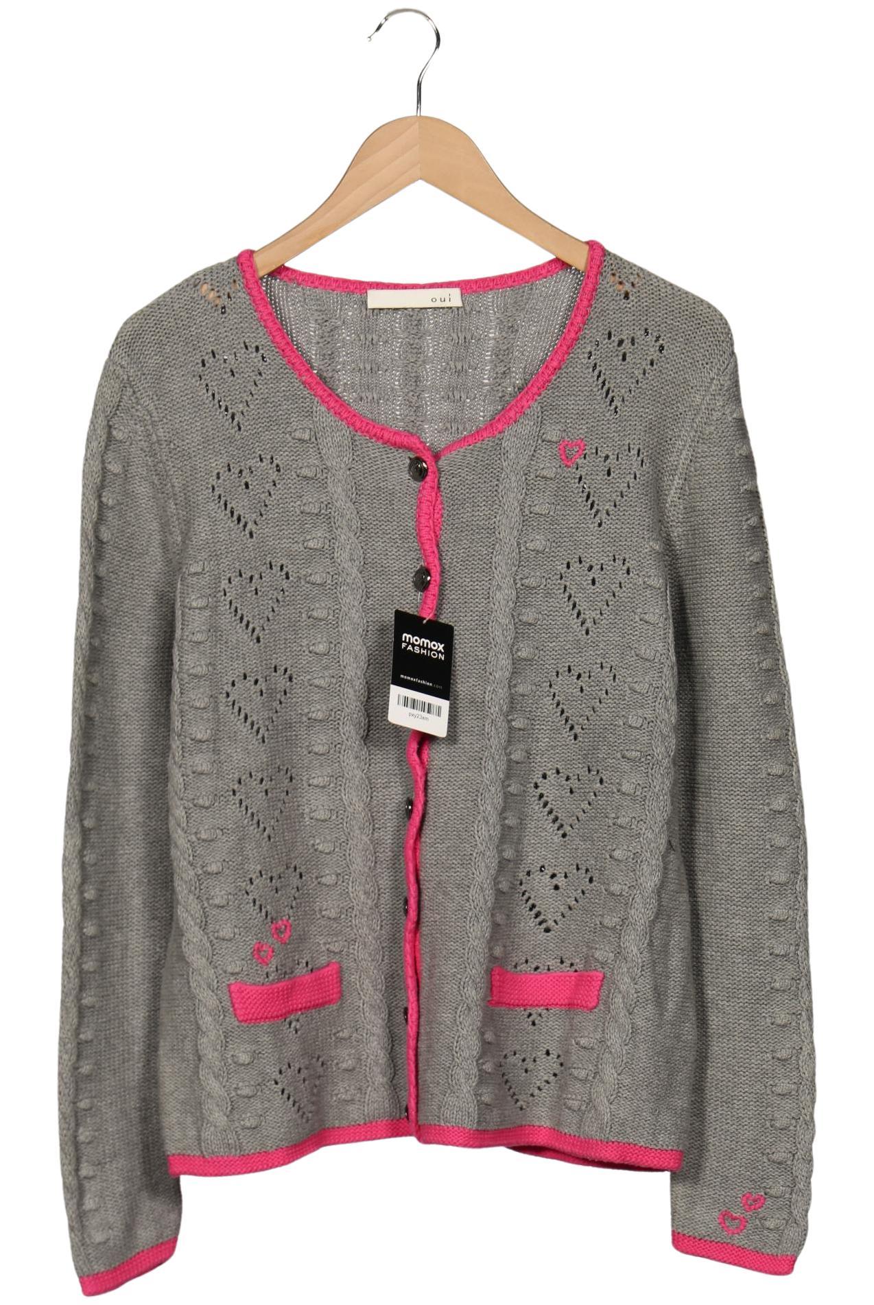 

Oui Damen Strickjacke, grau, Gr. 42