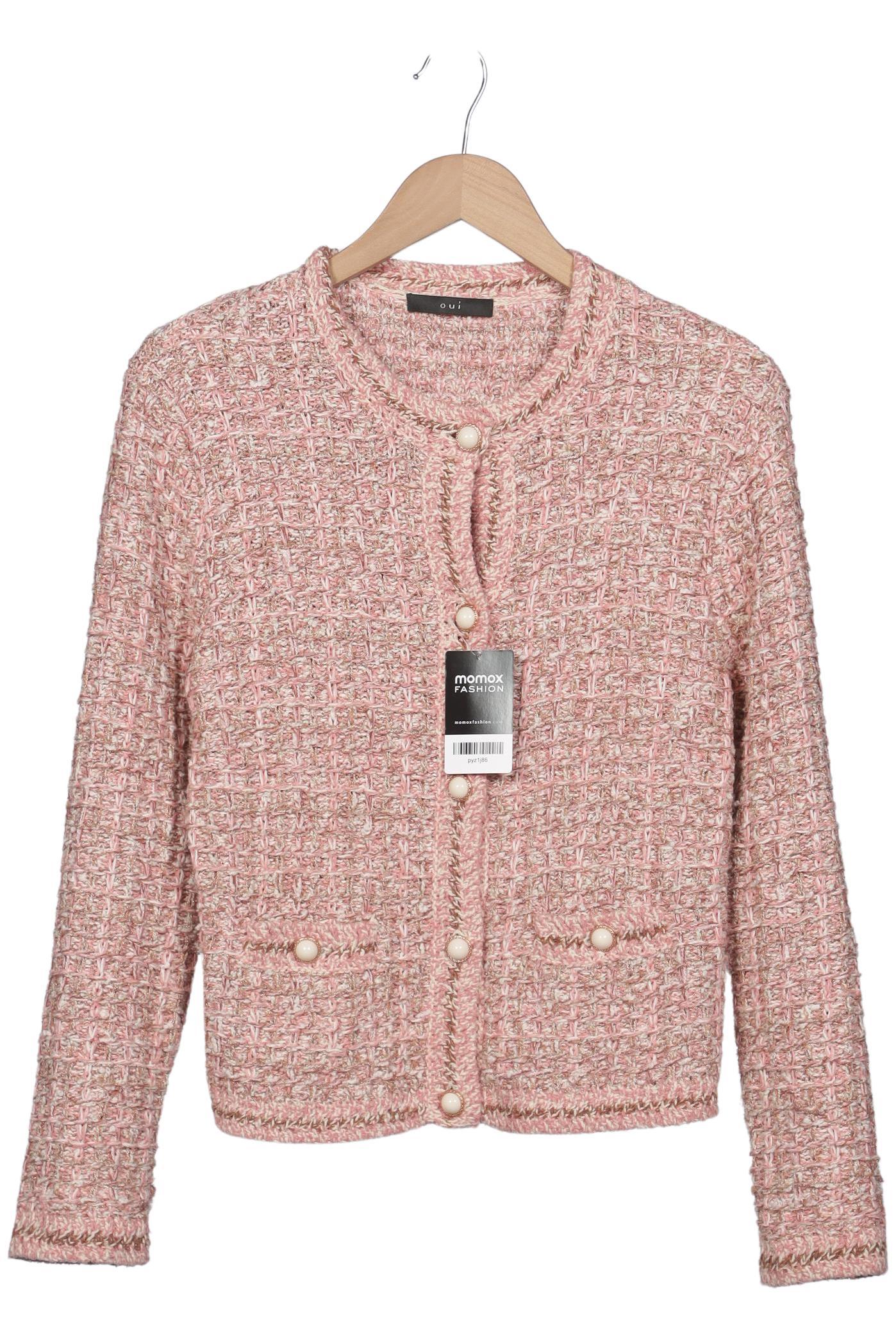 

Oui Damen Strickjacke, pink, Gr. 38