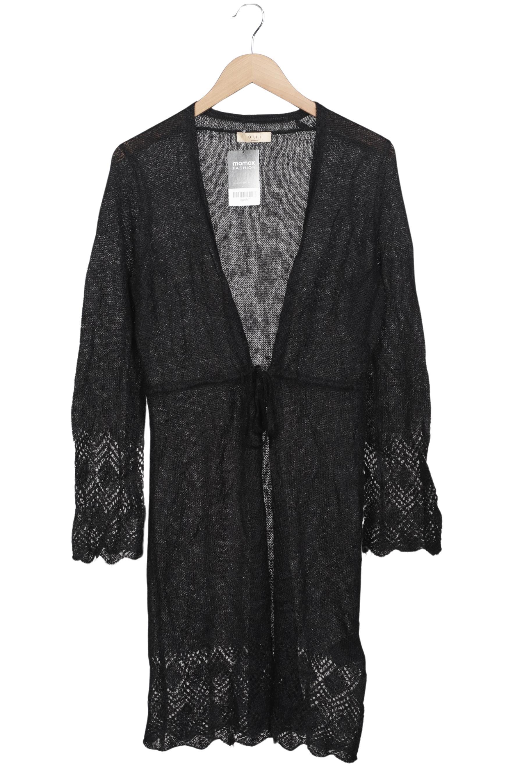 

Oui Damen Strickjacke, schwarz, Gr. 40