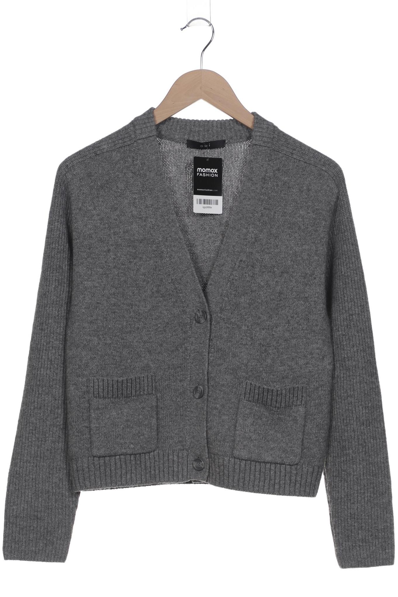 

Oui Damen Strickjacke, grau, Gr. 36