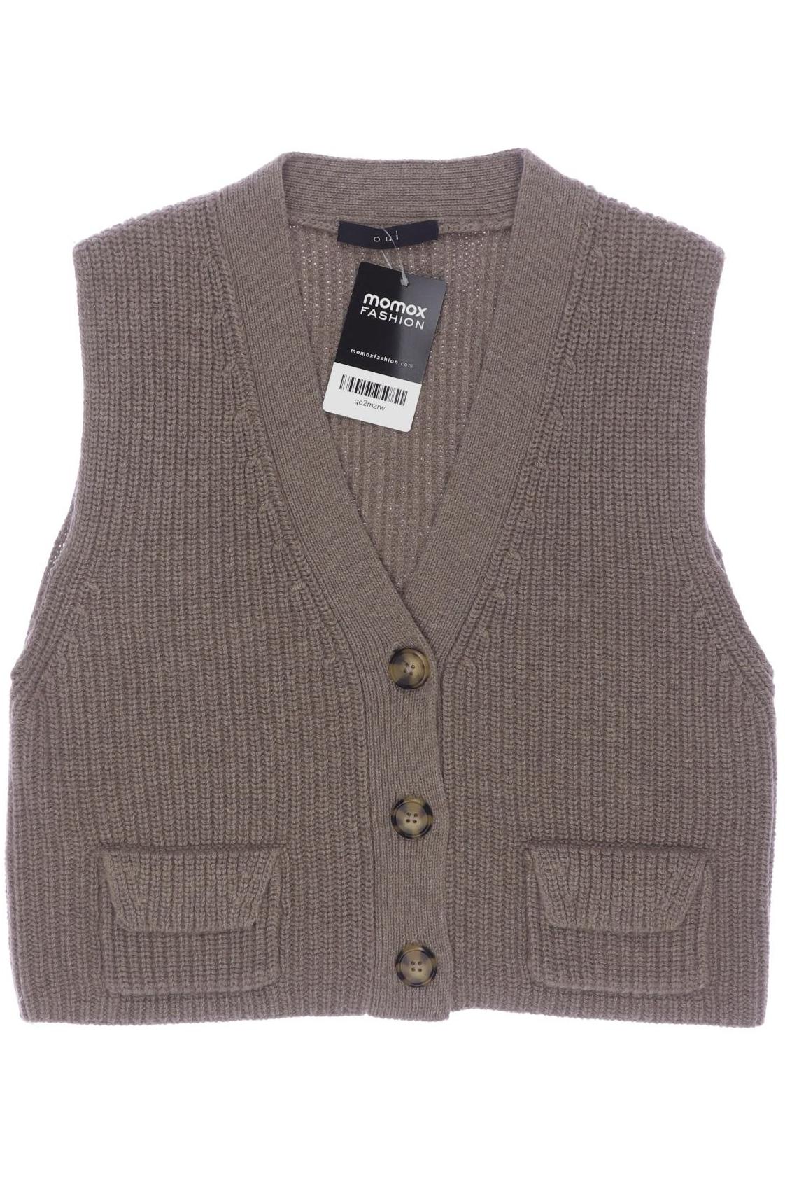 

Oui Damen Strickjacke, beige, Gr. 36