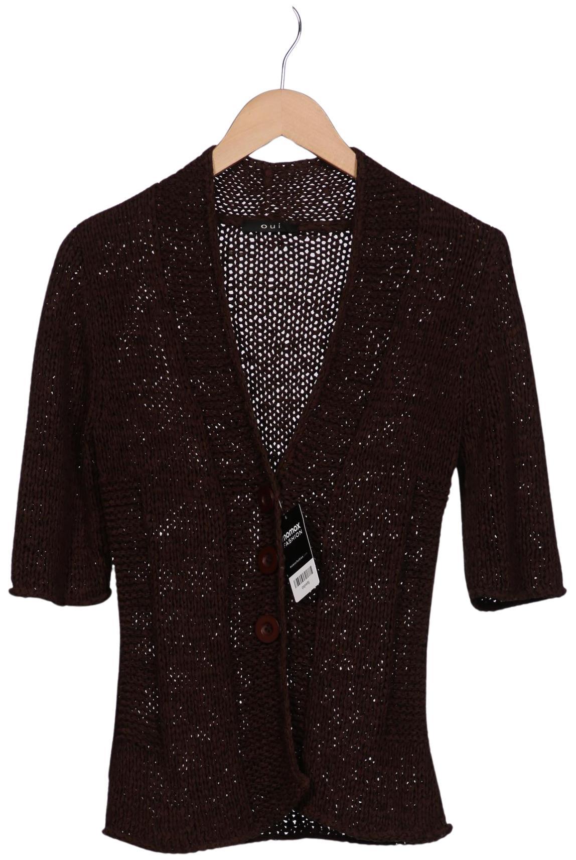 

Oui Damen Strickjacke, braun, Gr. 36