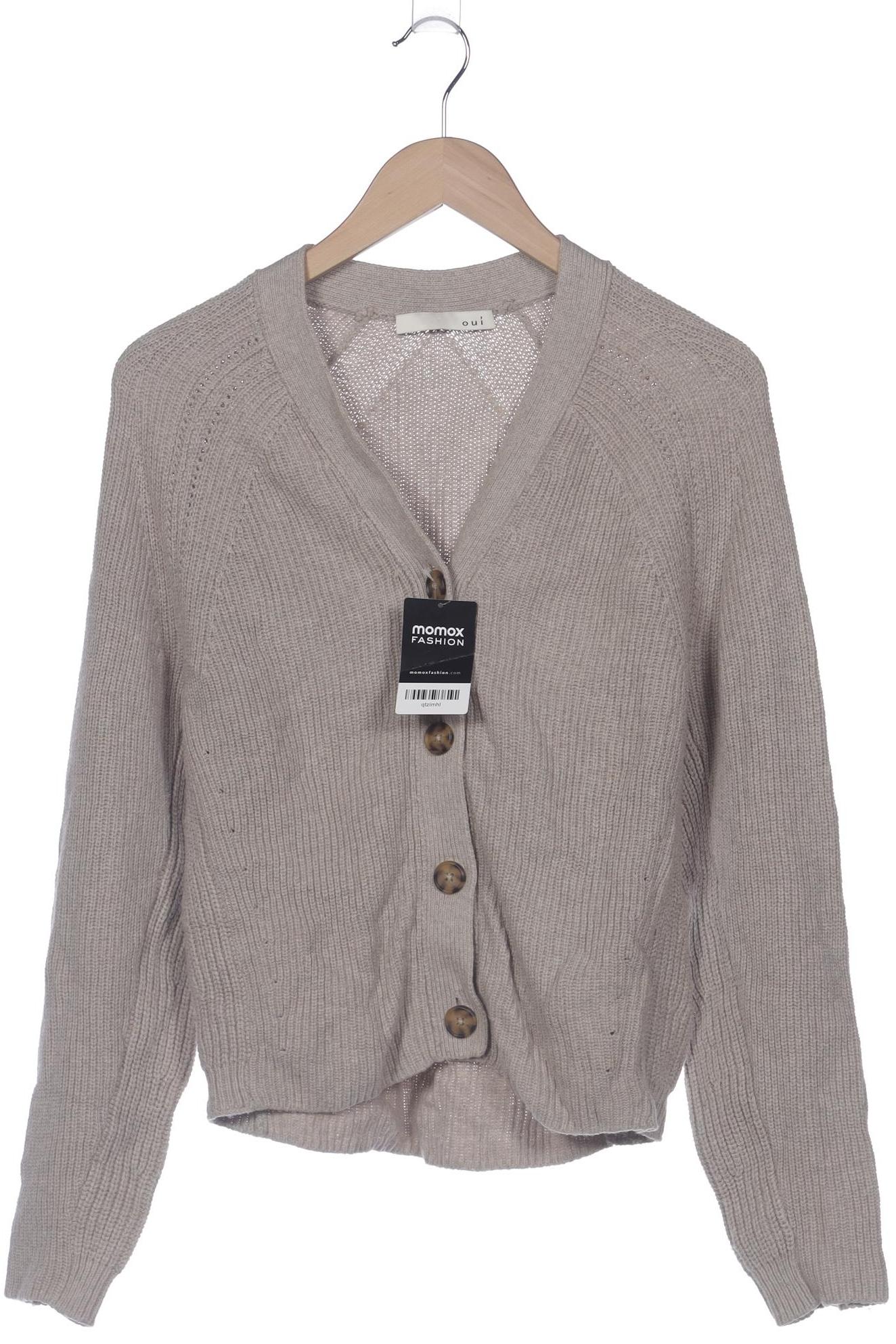 

Oui Damen Strickjacke, beige, Gr. 34