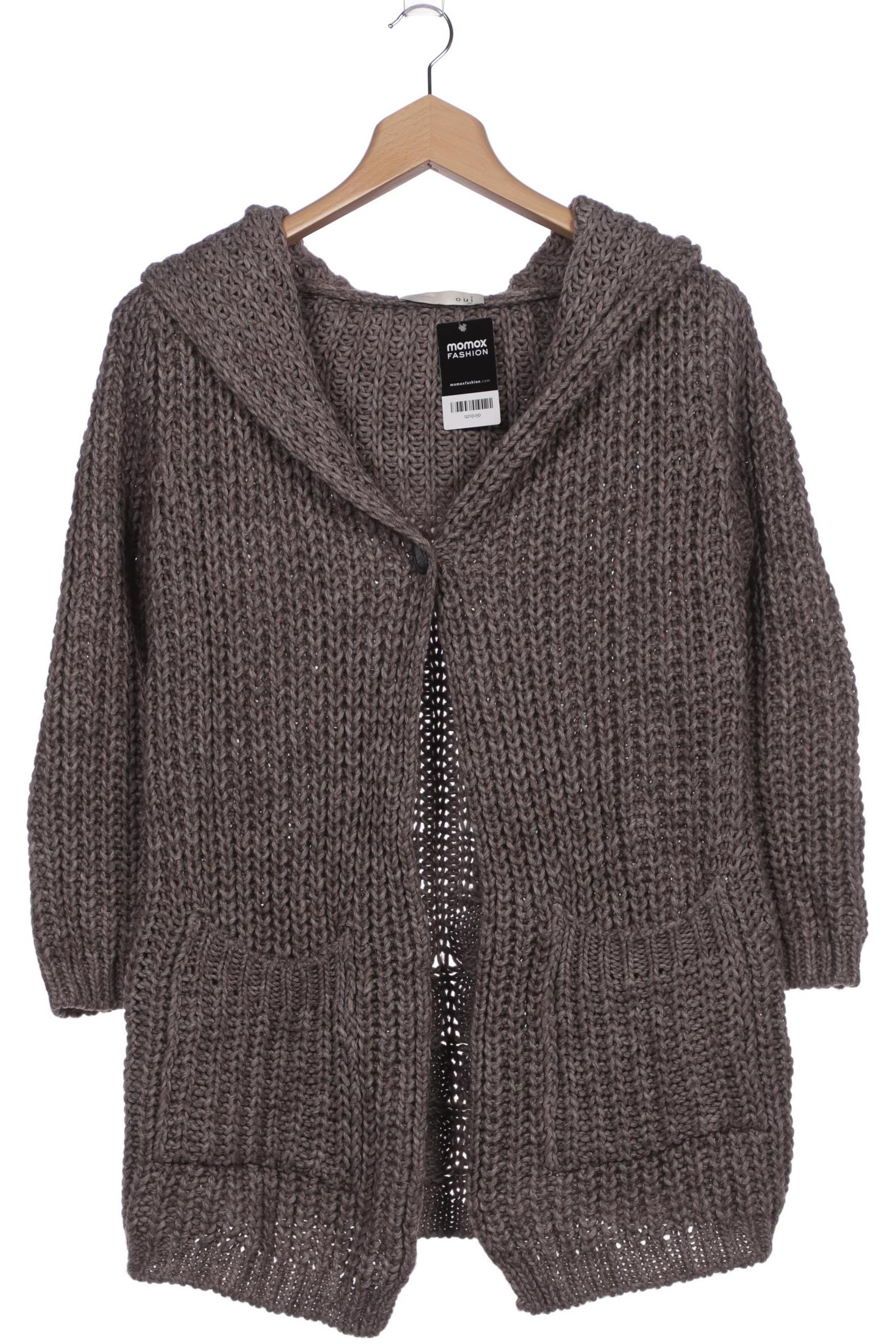 

Oui Damen Strickjacke, grau, Gr. 40
