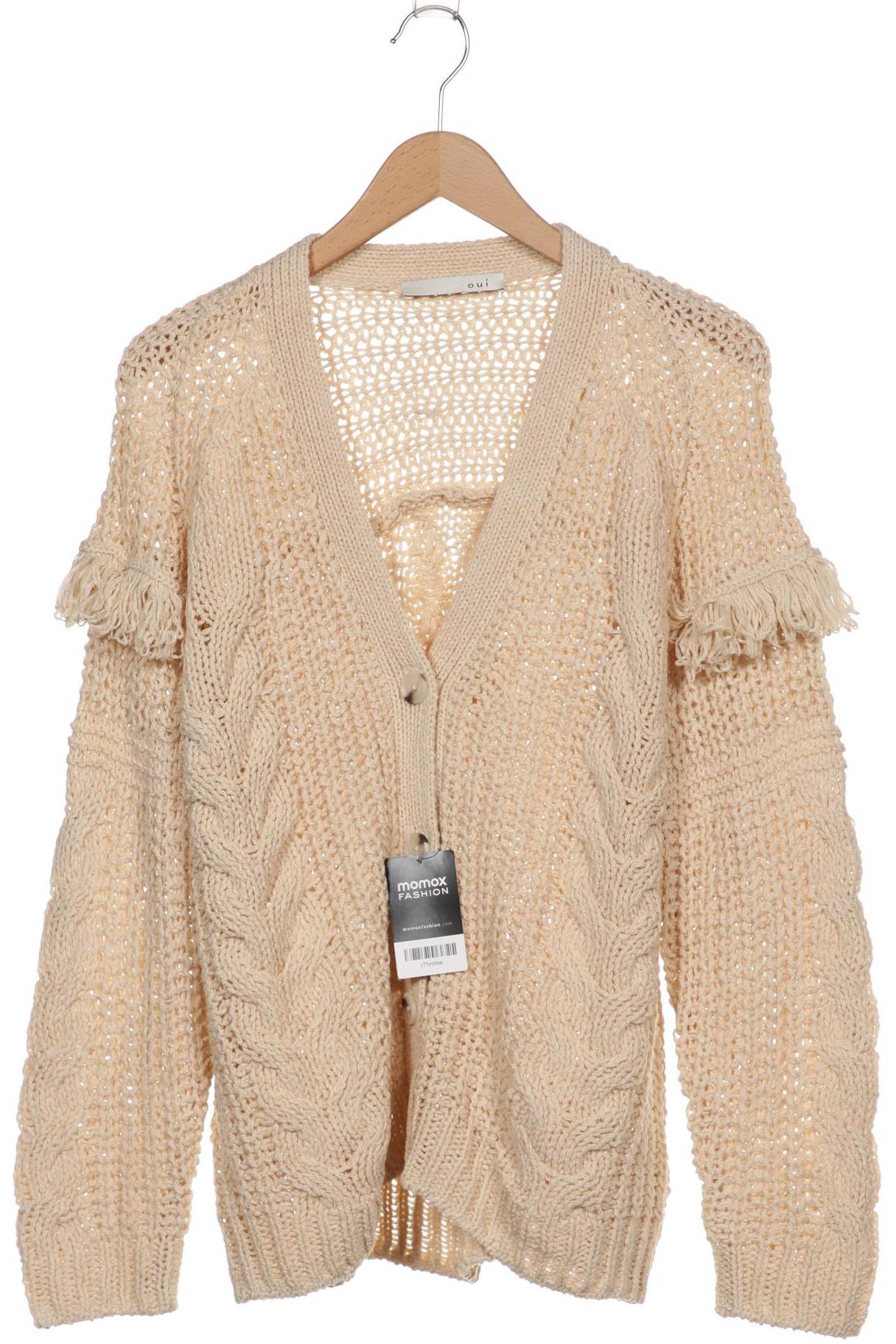 

Oui Damen Strickjacke, beige, Gr. 44