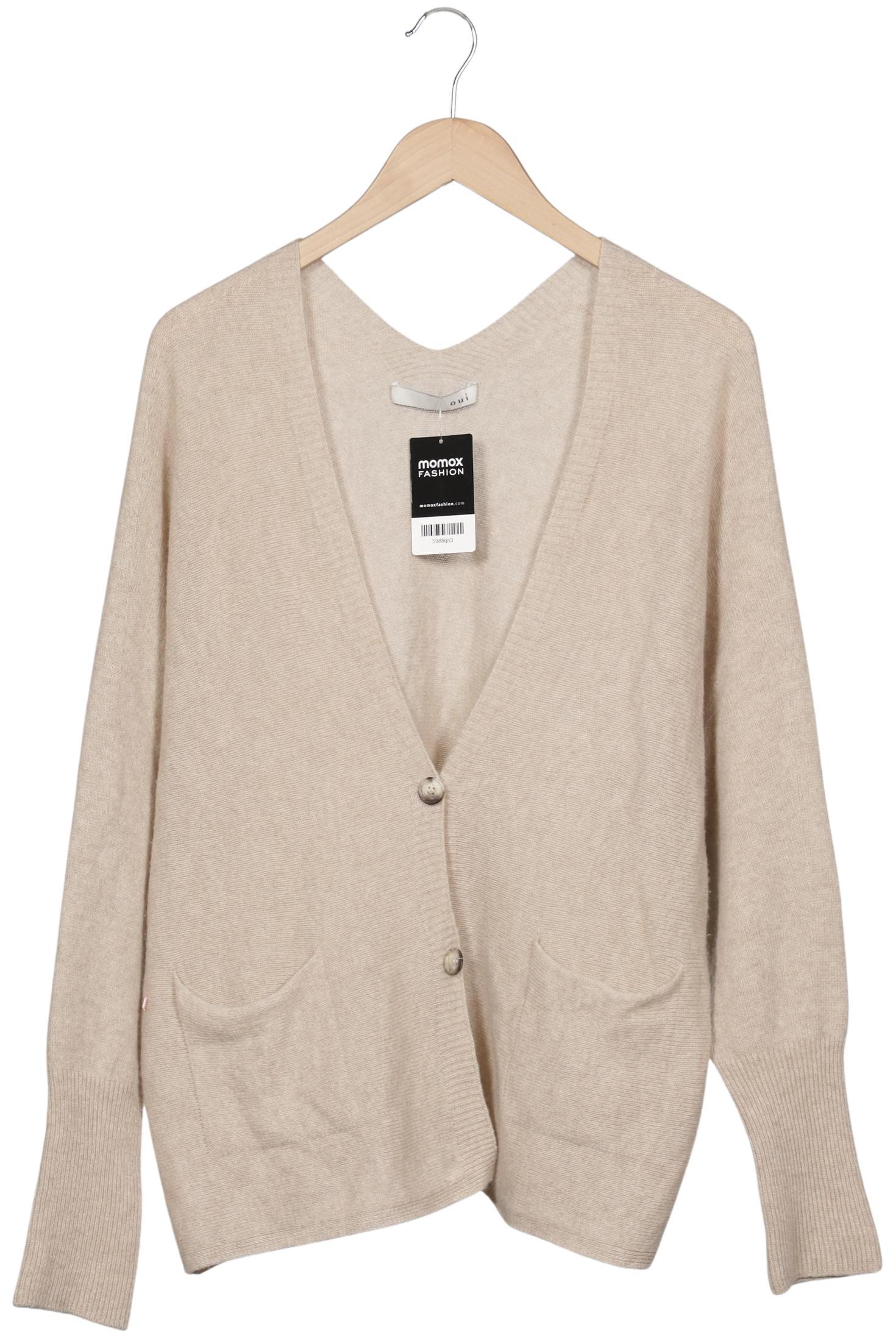 

Oui Damen Strickjacke, beige, Gr. 40