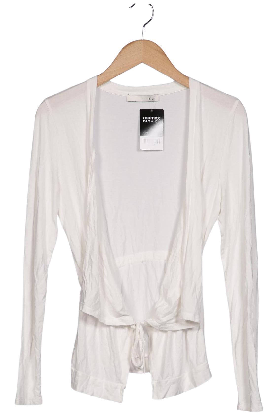 

Oui Damen Strickjacke, weiß, Gr. 36