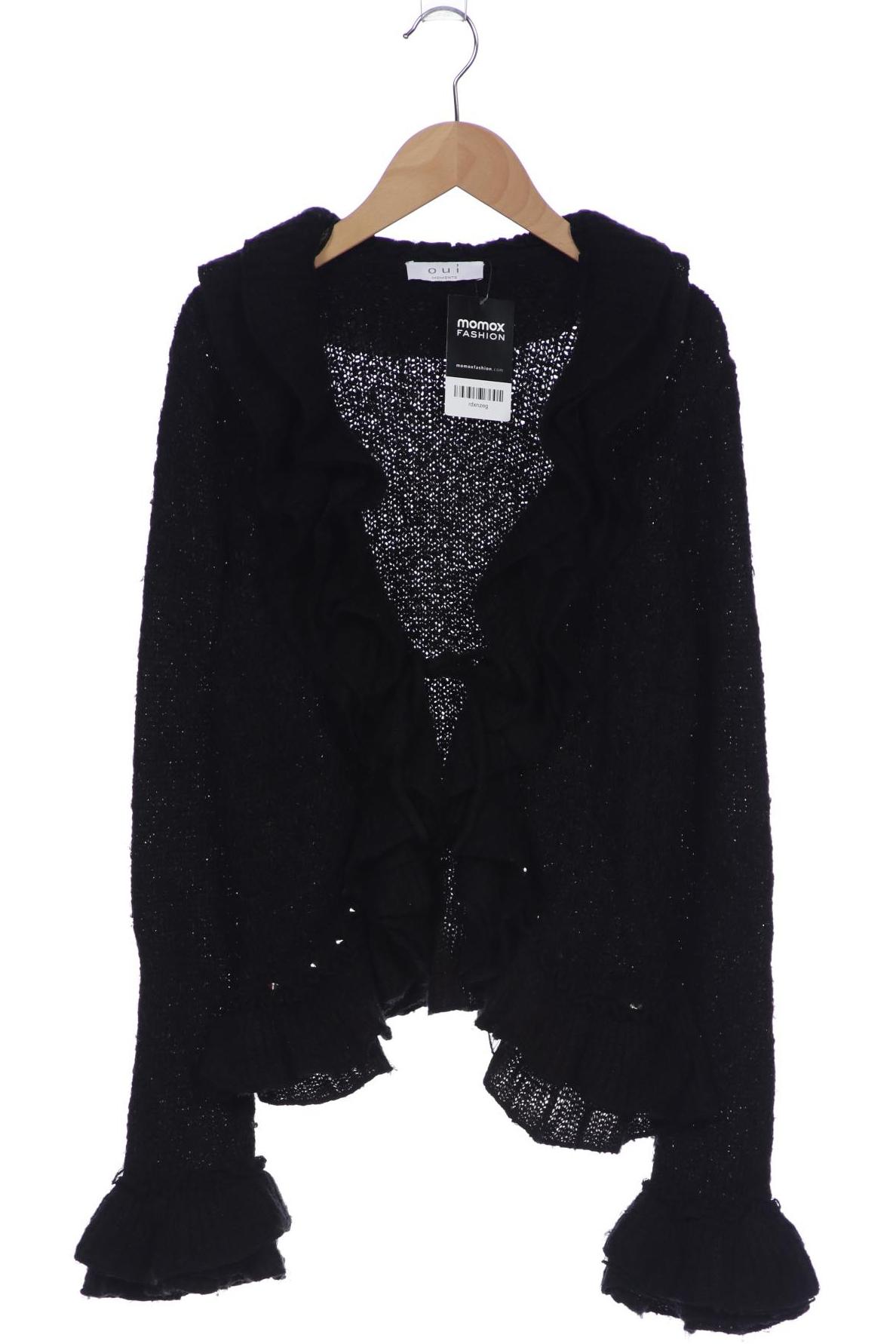 

Oui Damen Strickjacke, schwarz, Gr. 38