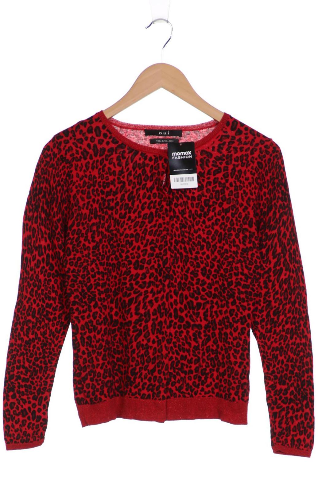 

Oui Damen Strickjacke, rot, Gr. 34