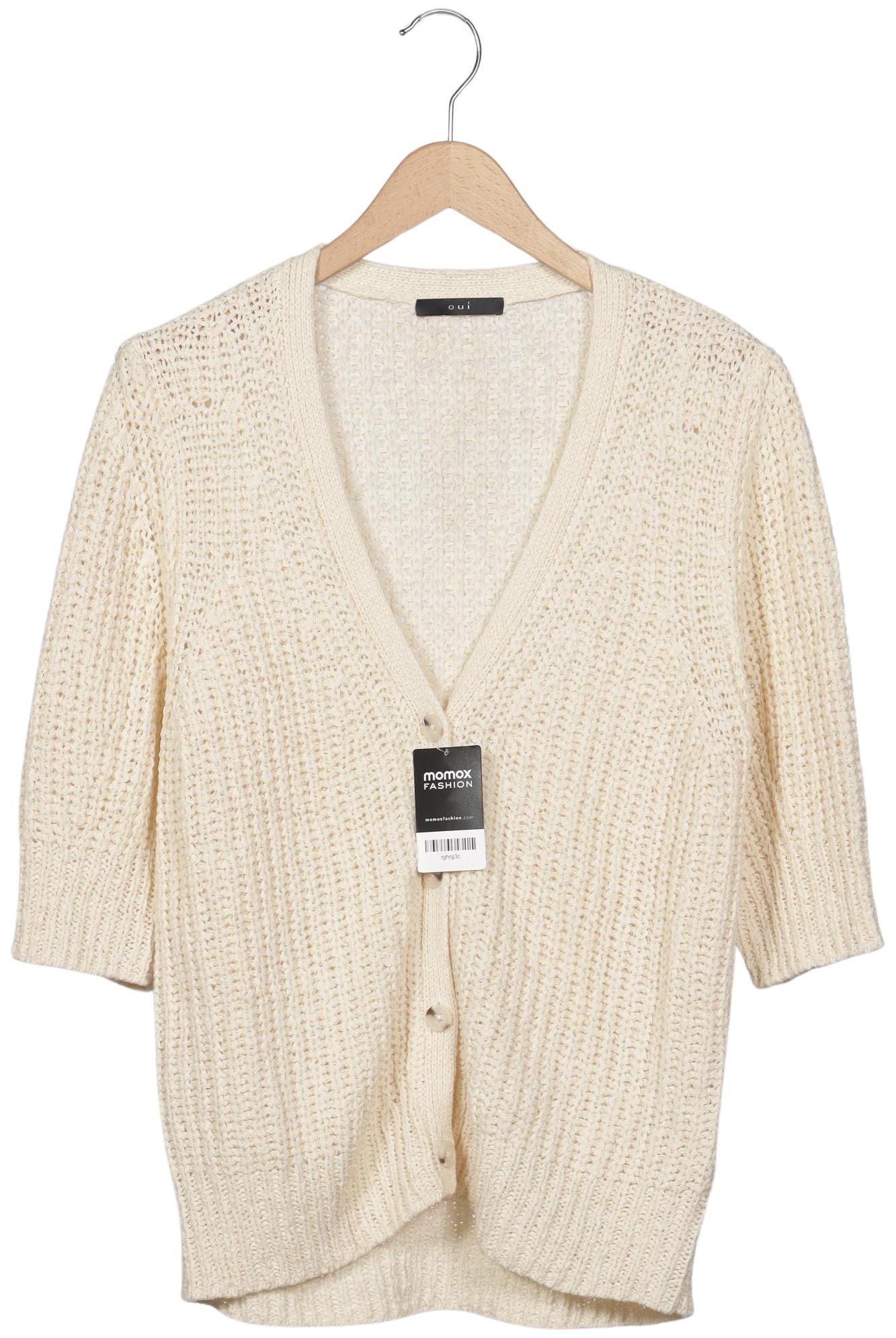

Oui Damen Strickjacke, cremeweiß, Gr. 46