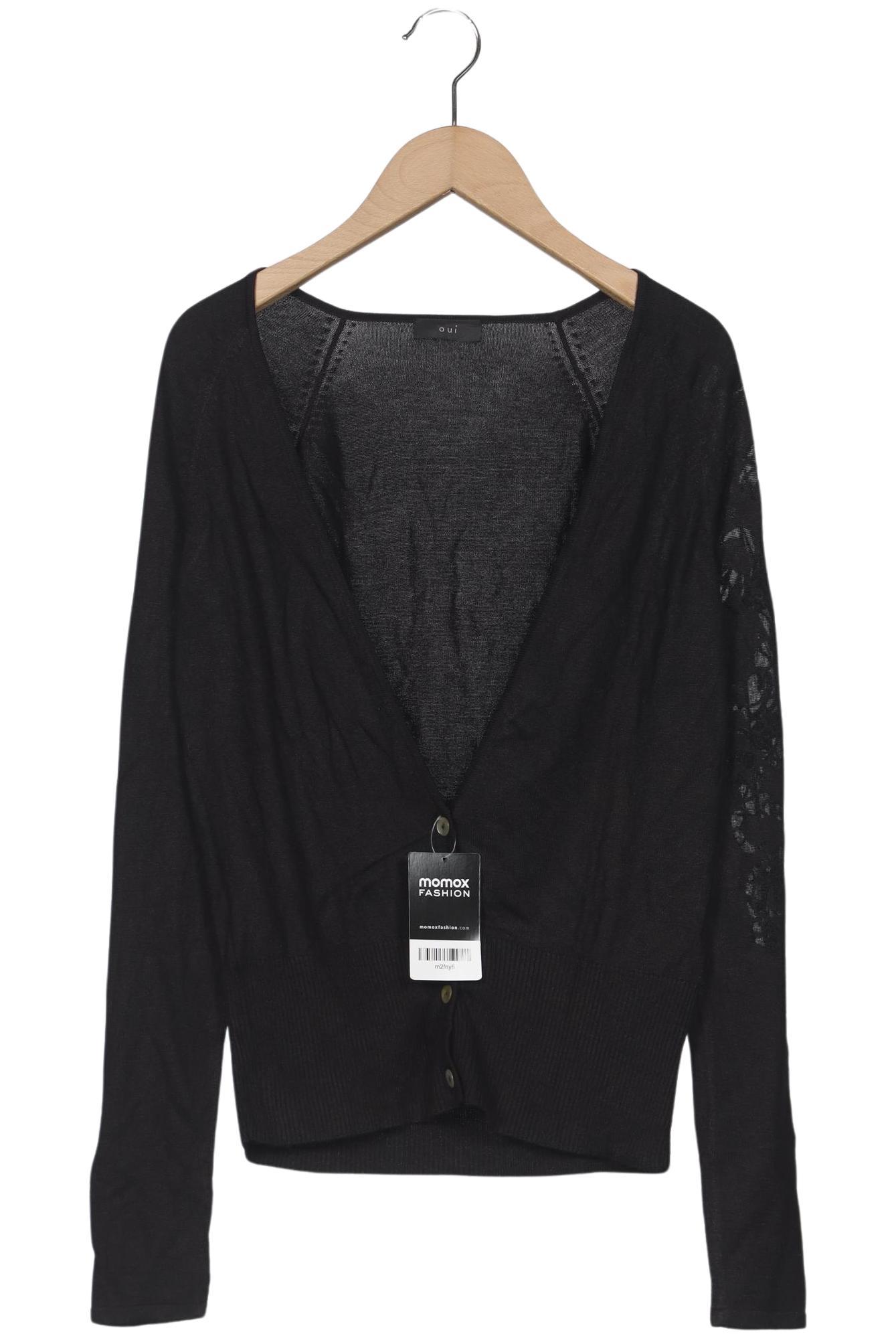 

Oui Damen Strickjacke, schwarz, Gr. 36