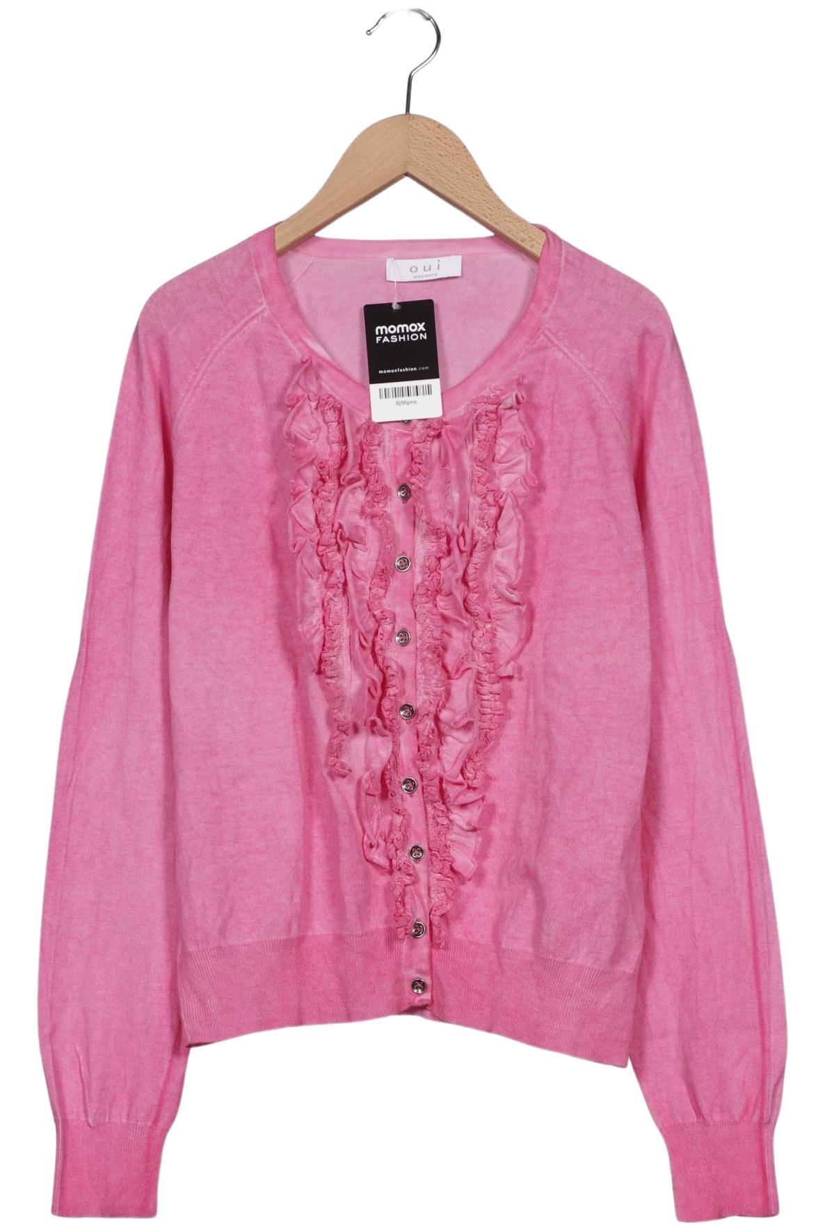 

Oui Damen Strickjacke, pink, Gr. 42