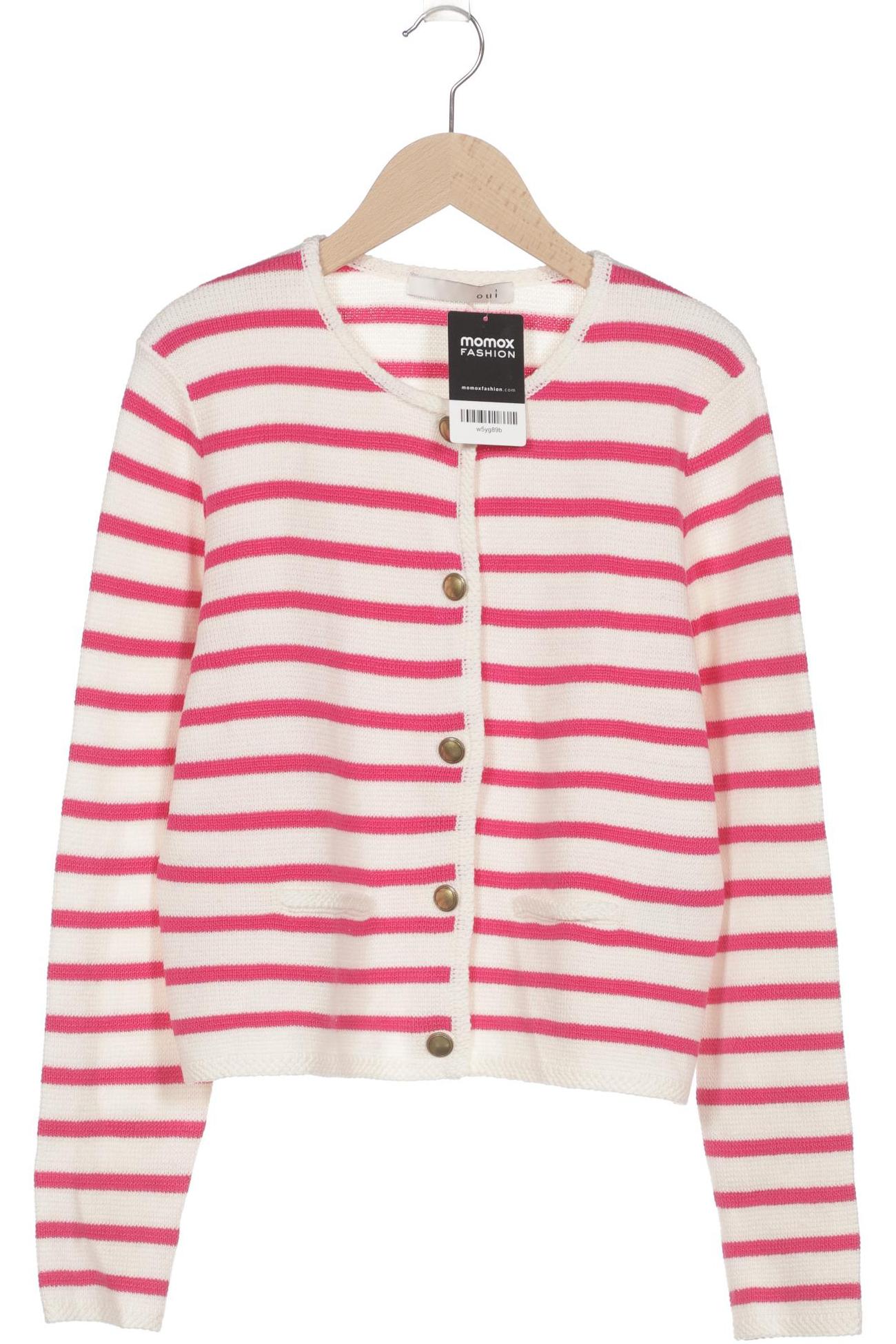 

Oui Damen Strickjacke, weiß, Gr. 38