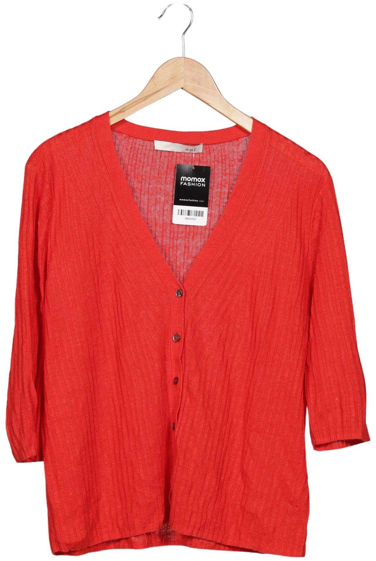 

Oui Damen Strickjacke, rot, Gr. 42