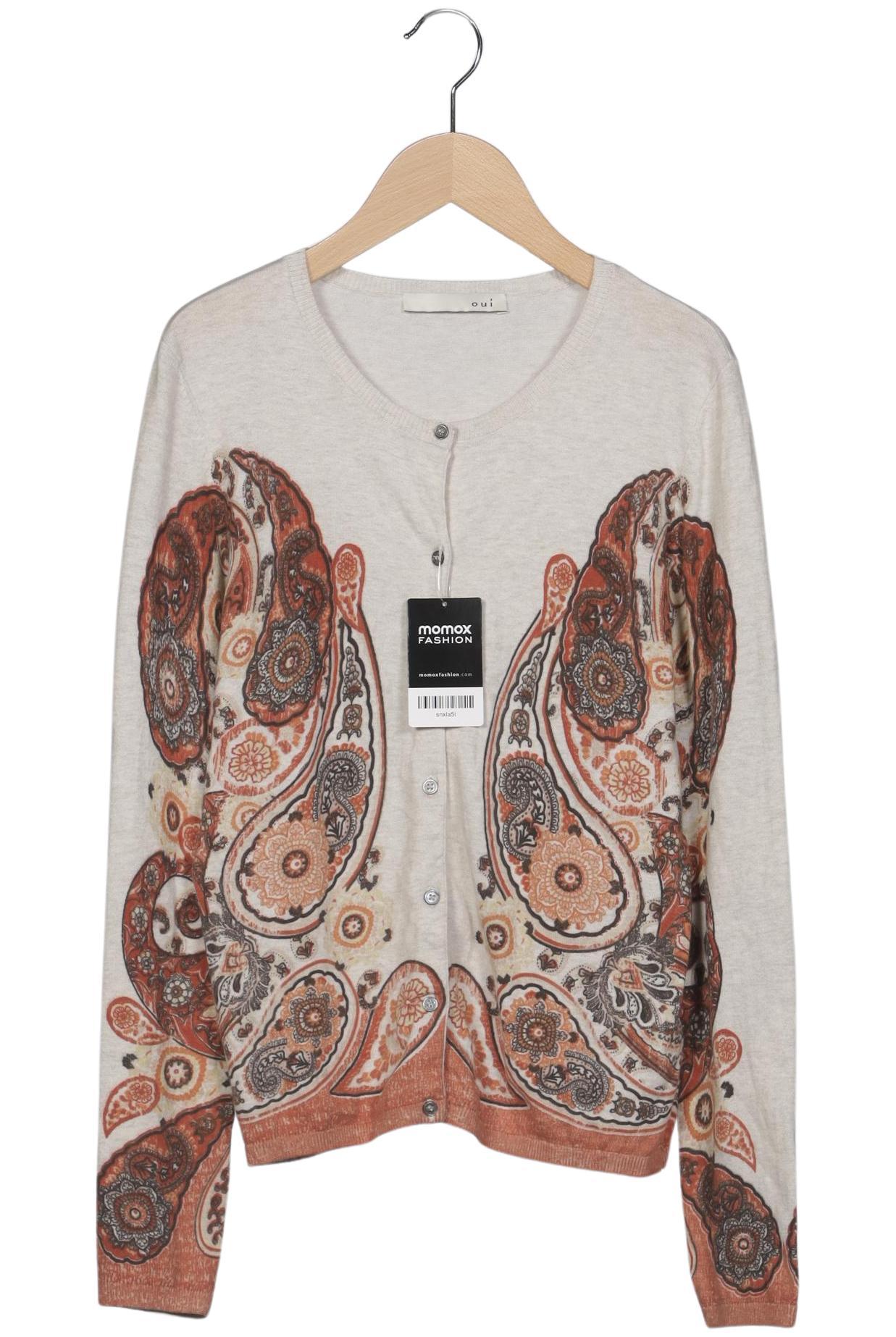 

Oui Damen Strickjacke, beige, Gr. 34