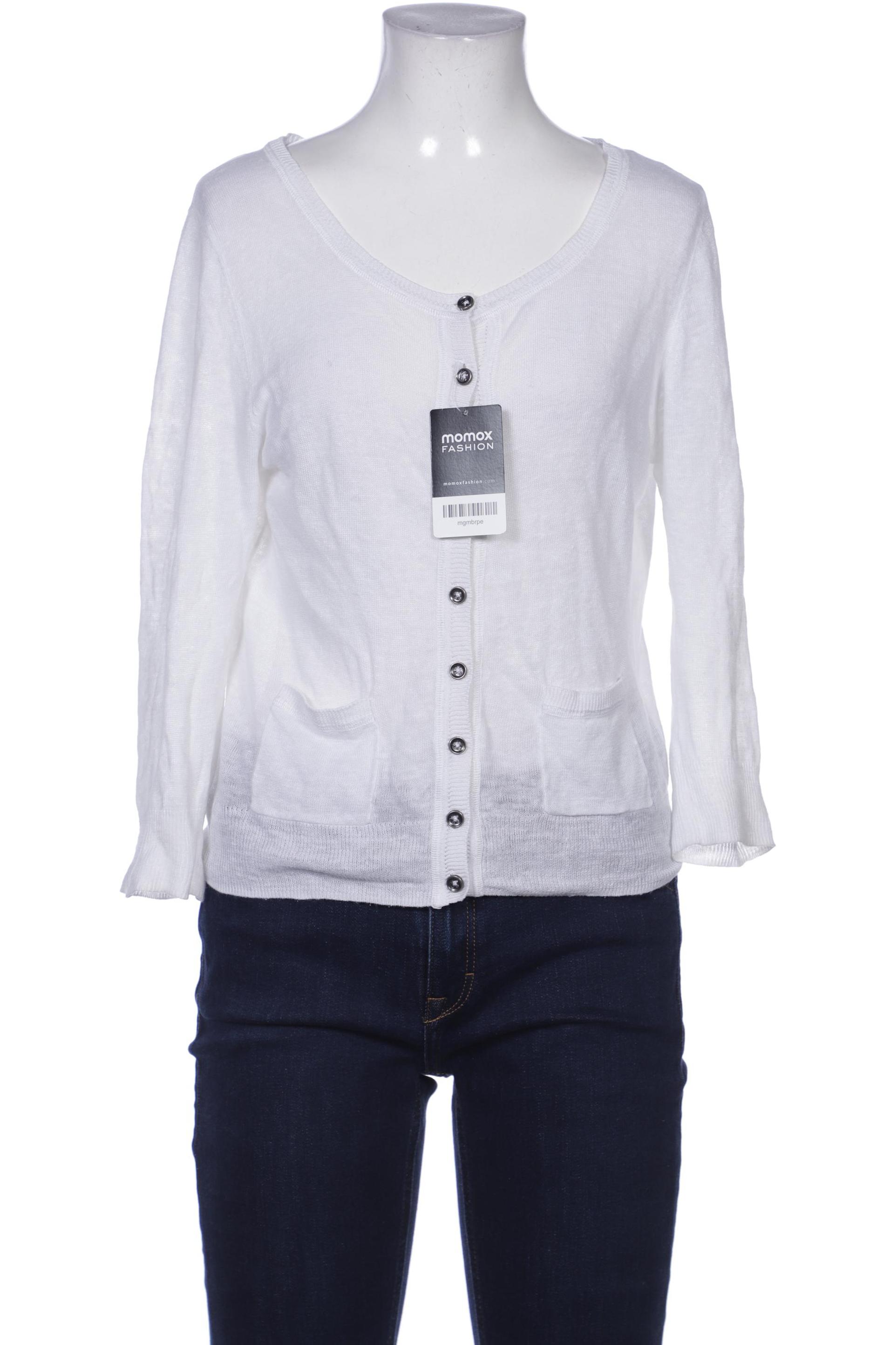 

Oui Damen Strickjacke, weiß, Gr. 34
